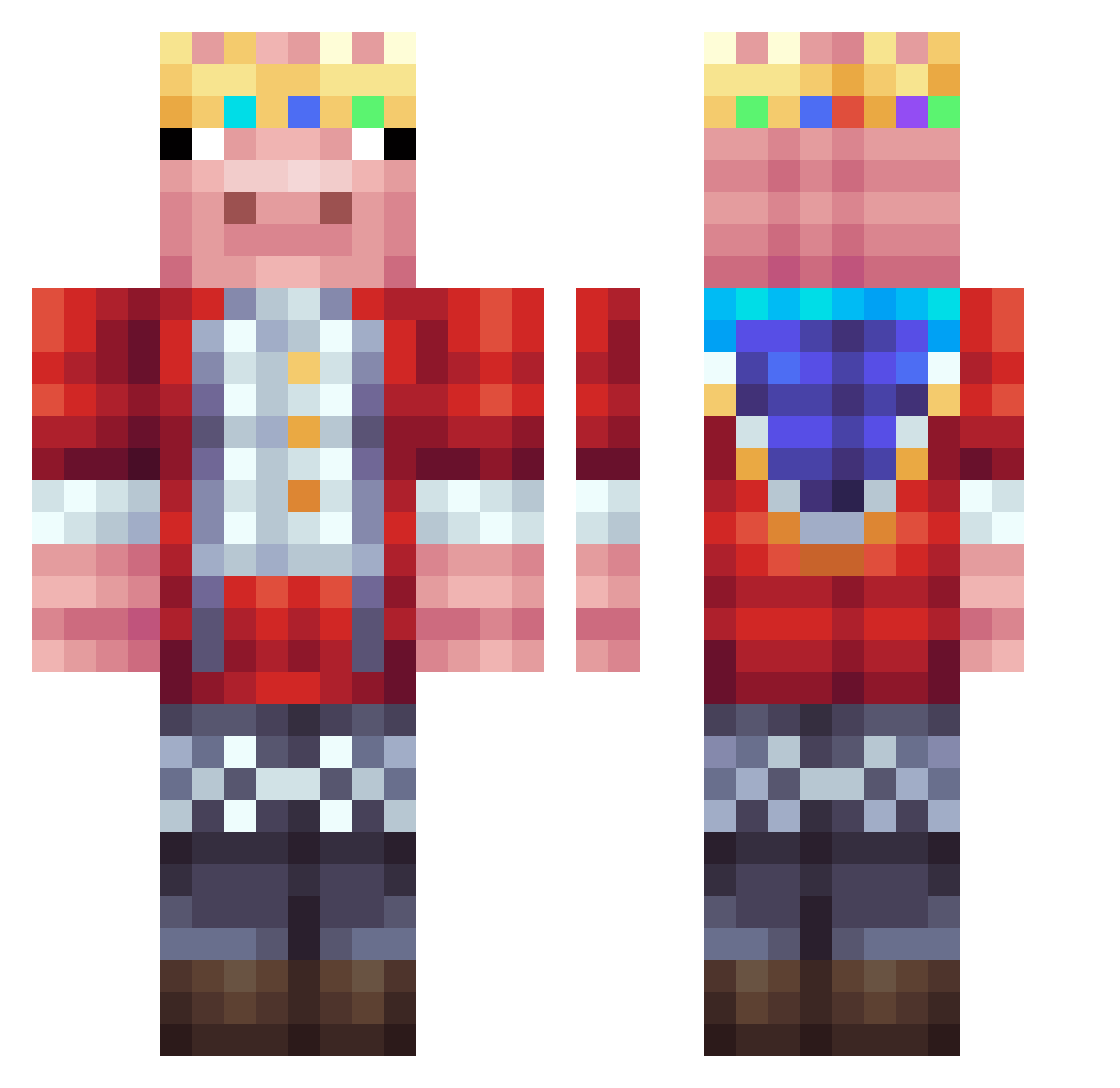 kkisthebest512 Minecraft skin, front and back view