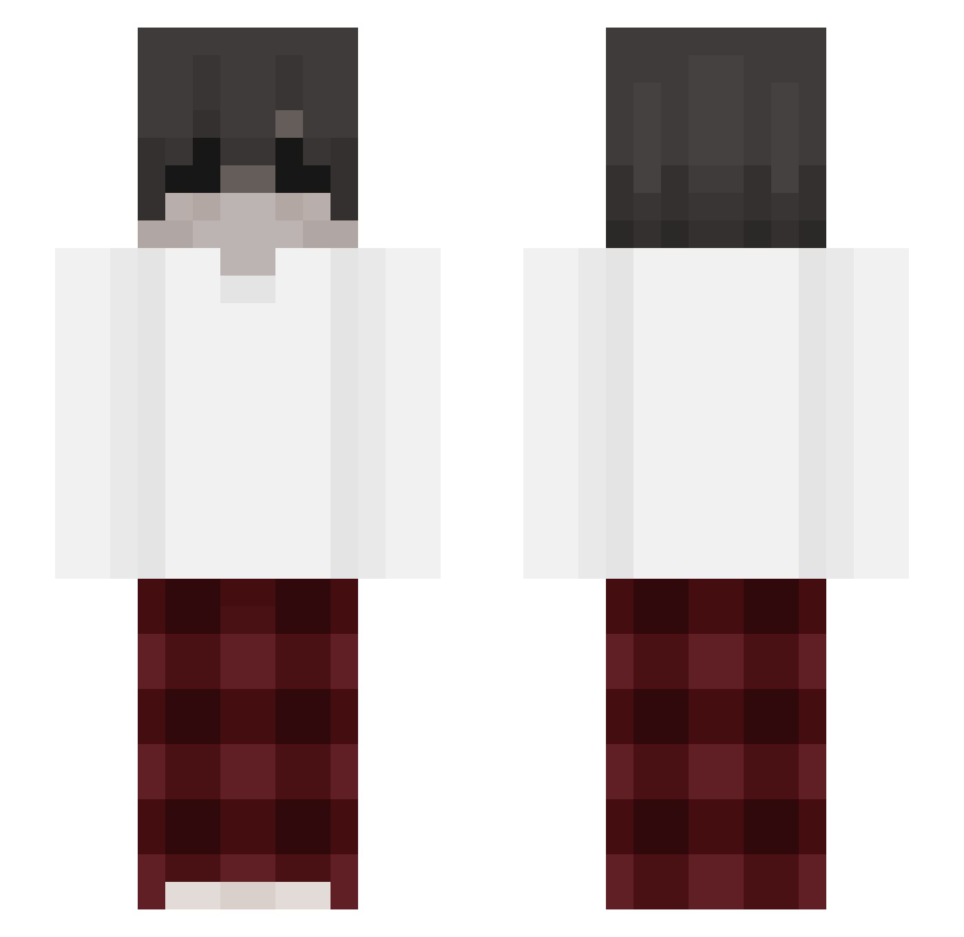 Lazy_Bunn Minecraft skin, front and back view