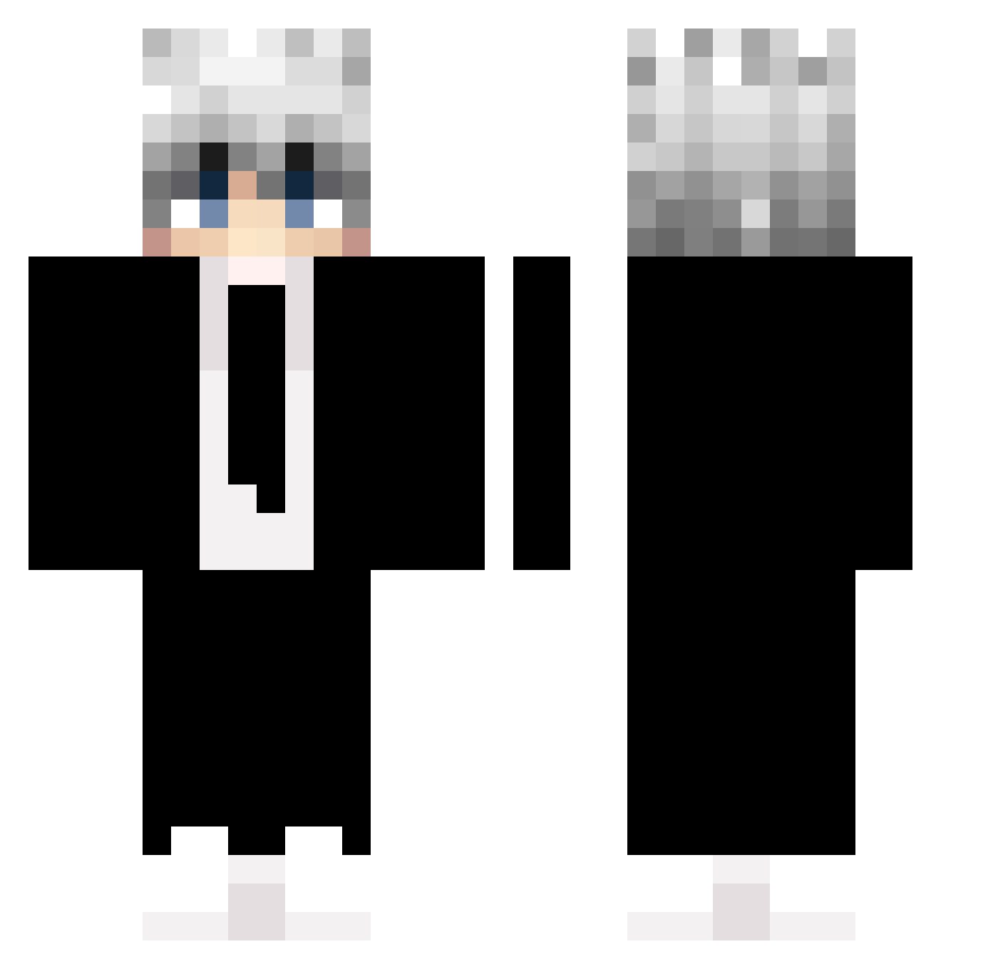 Sky2270 Minecraft skin, front and back view