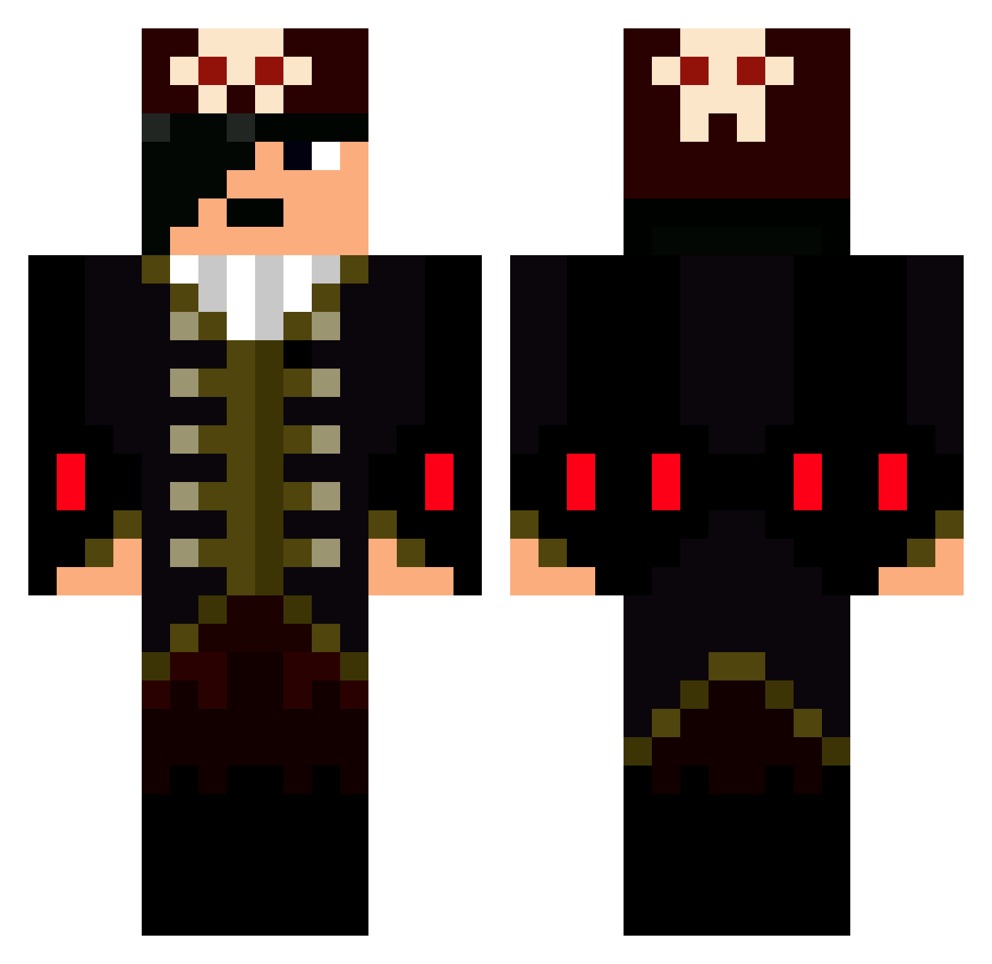 Rustlingtrack72 Minecraft skin, front and back view