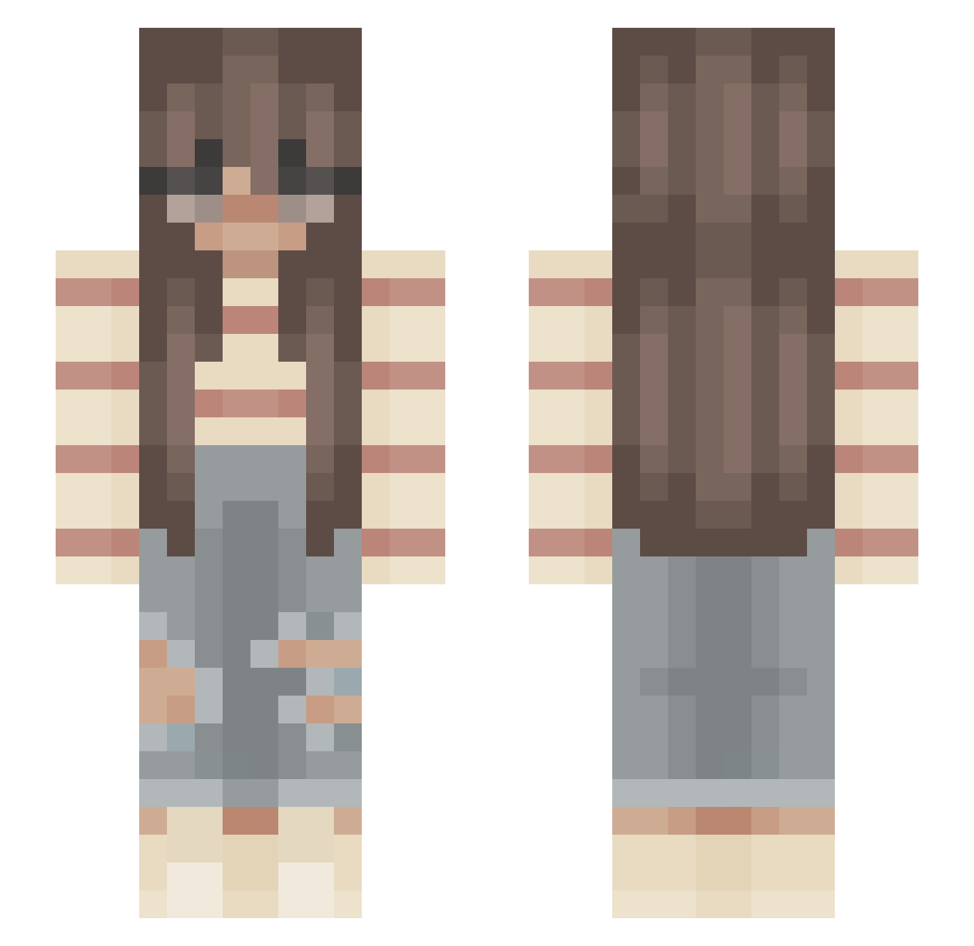 miirandaa Minecraft skin, front and back view