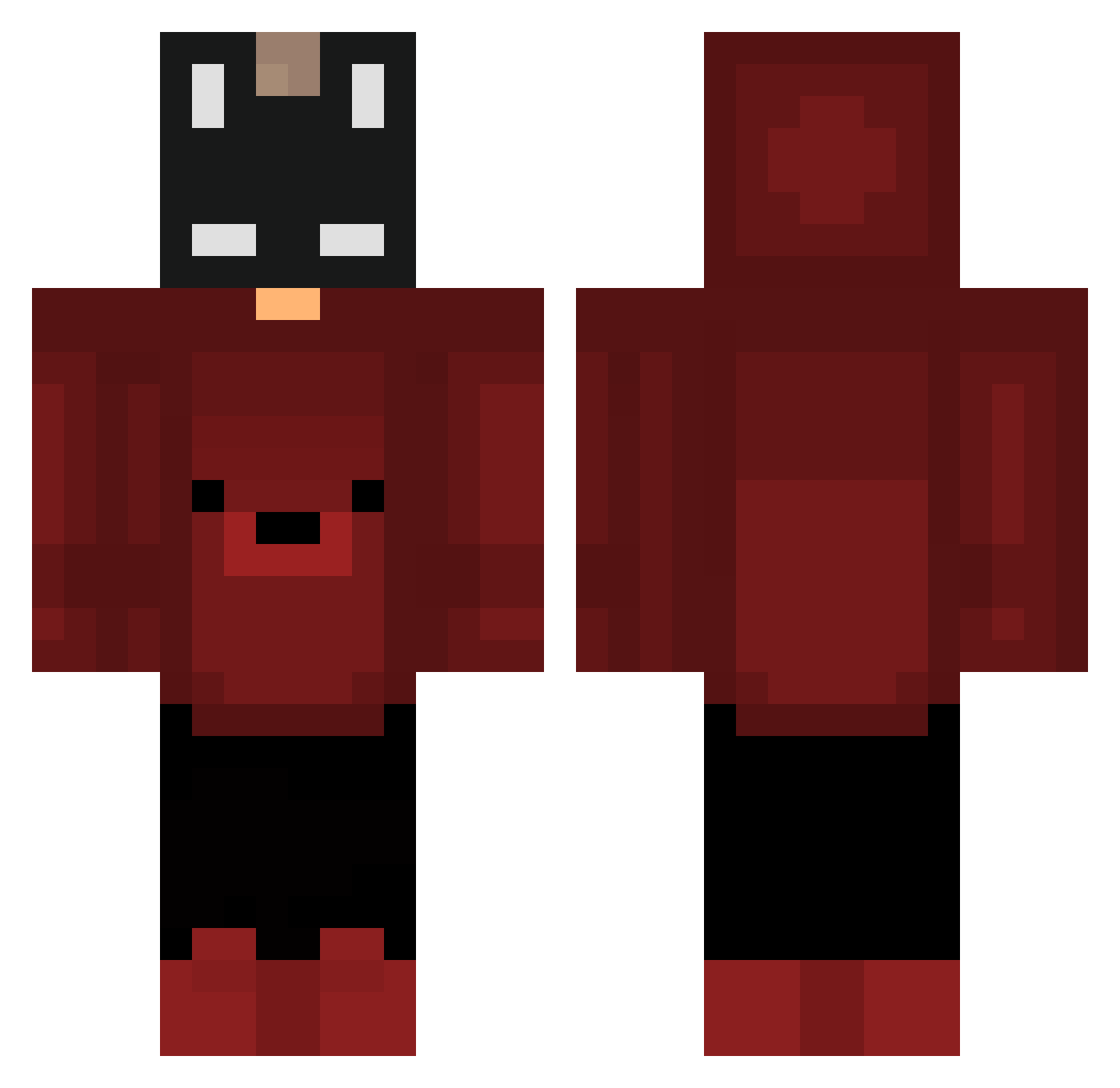 N3000 Minecraft skin, front and back view