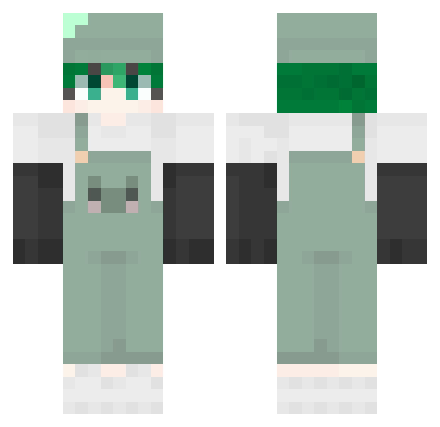 Sanchho Minecraft skin, front and back view