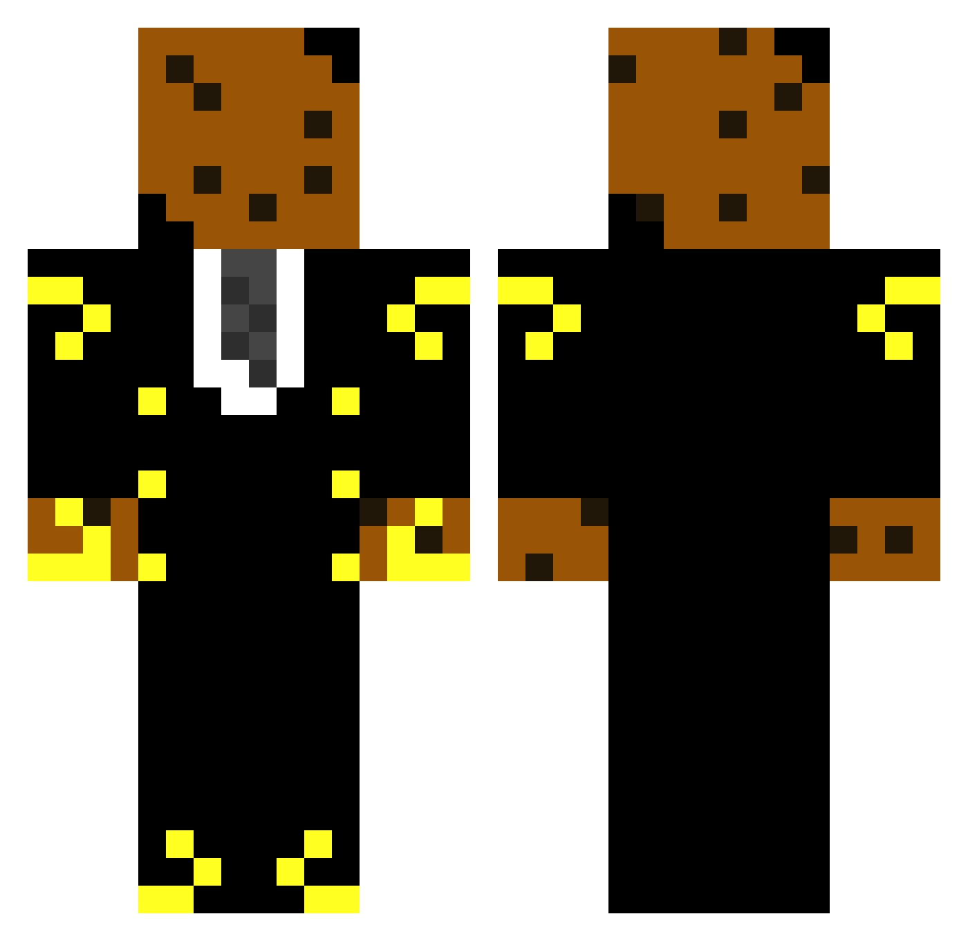 jbiscuit2255 Minecraft skin, front and back view