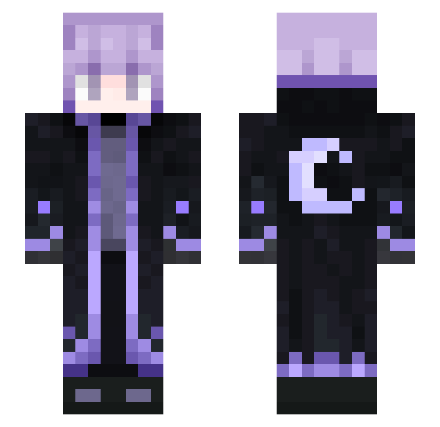 zibz Minecraft skin, front and back view