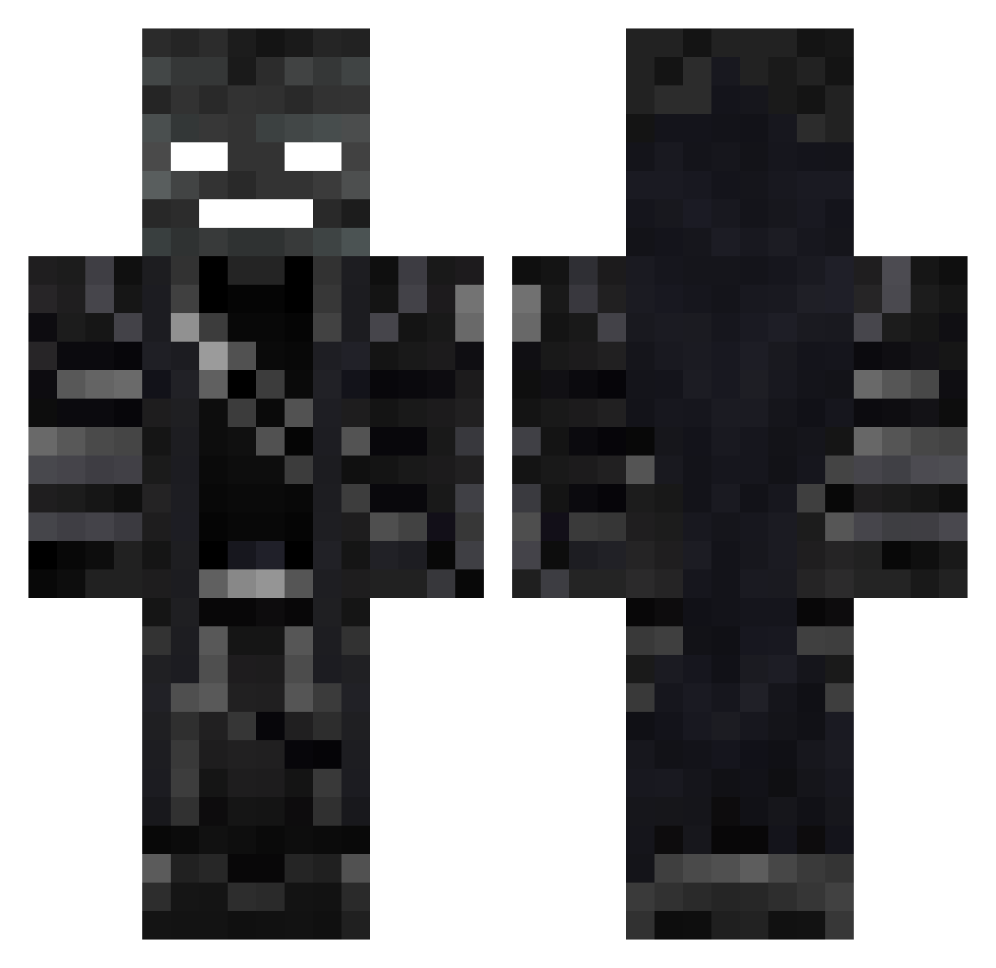 PanzerZombie Minecraft skin, front and back view