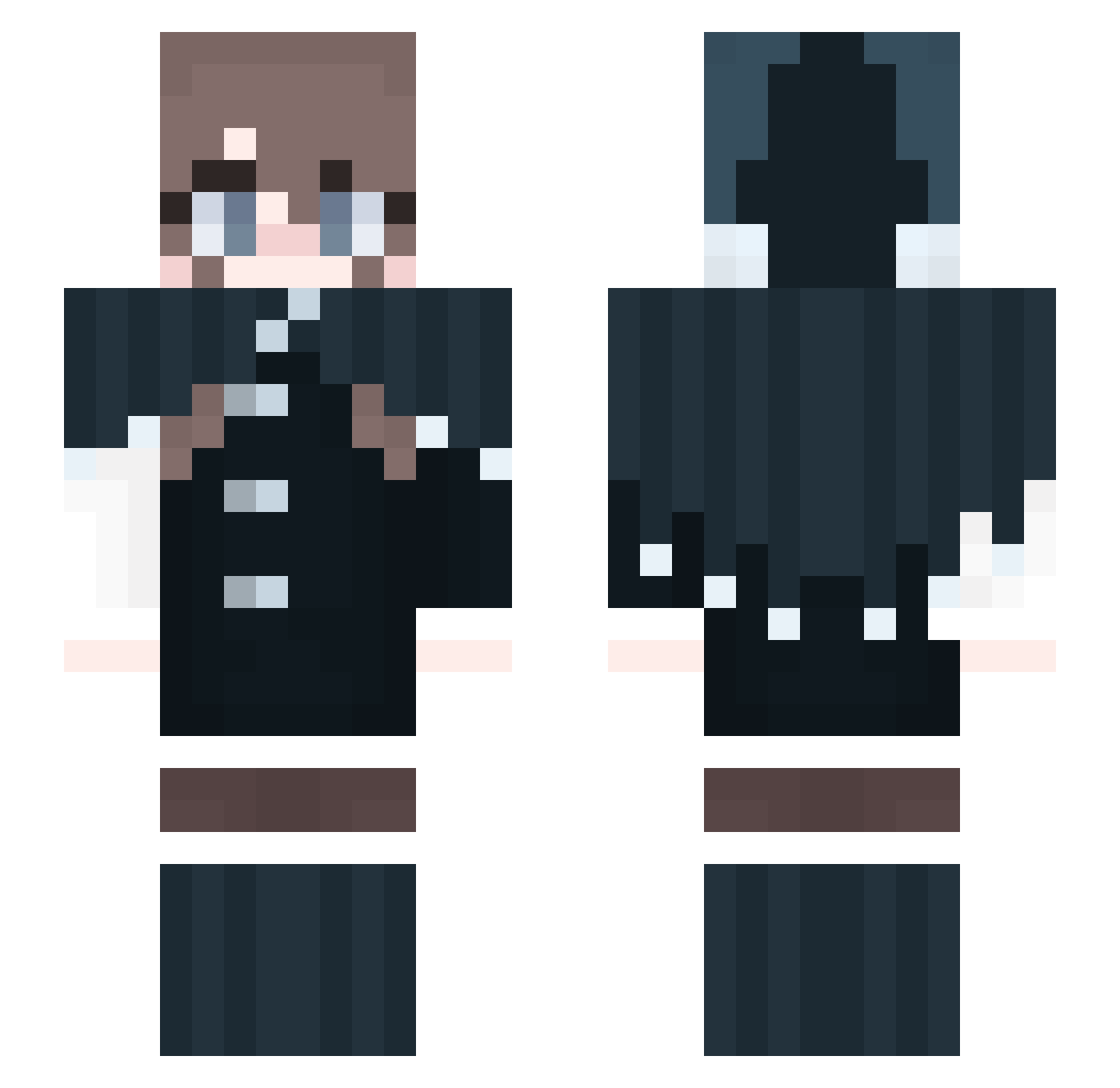 SoftVore Minecraft skin, front and back view