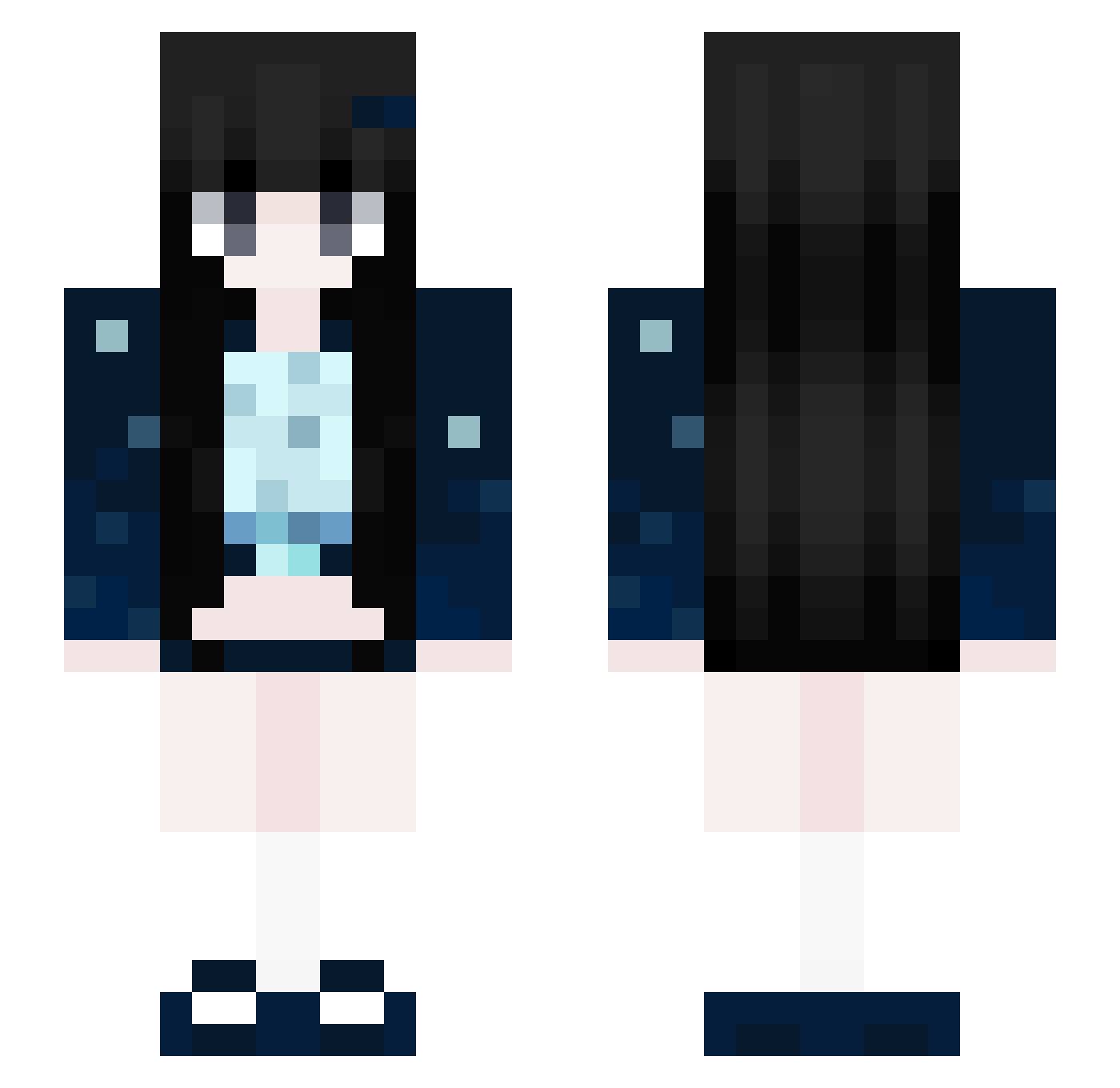 DrippyMale Minecraft skin, front and back view