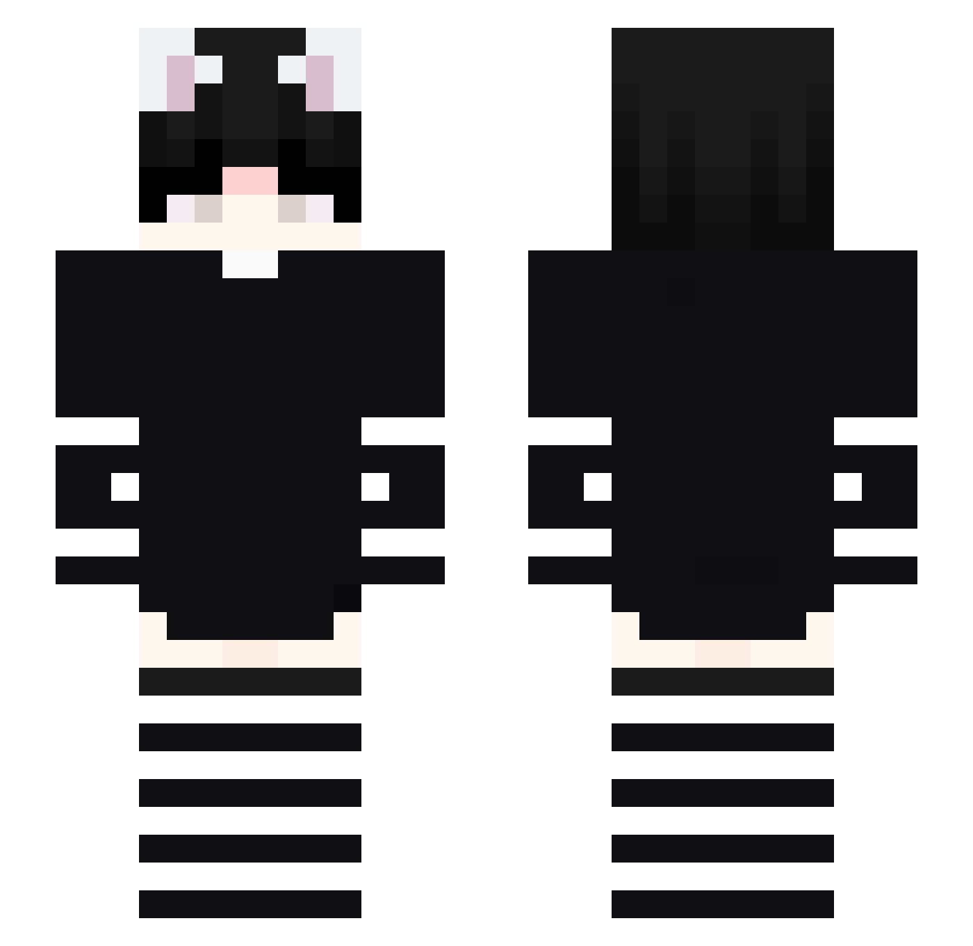 Atomtheprotogen Minecraft skin, front and back view