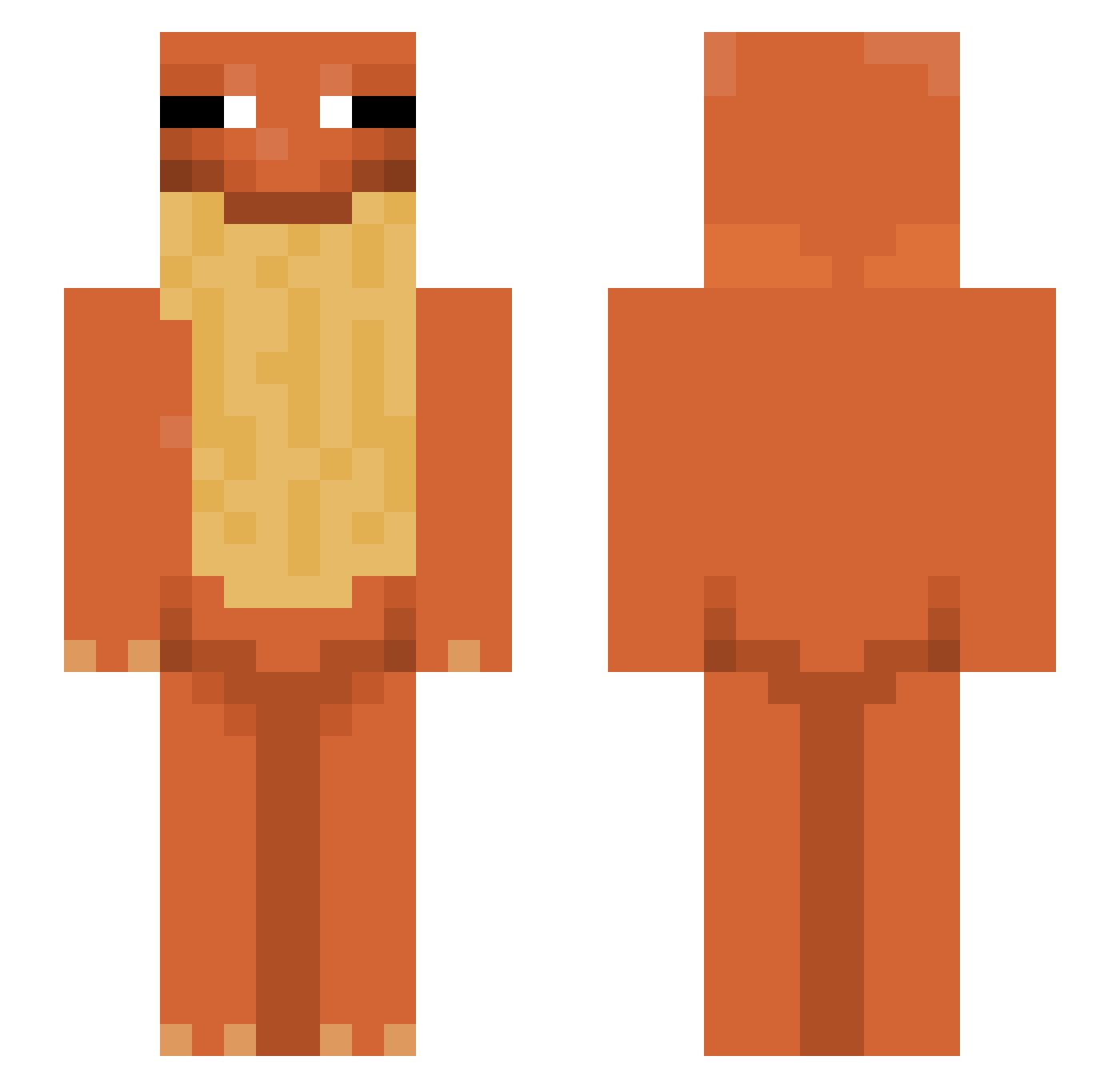 rowbot3 Minecraft skin, front and back view