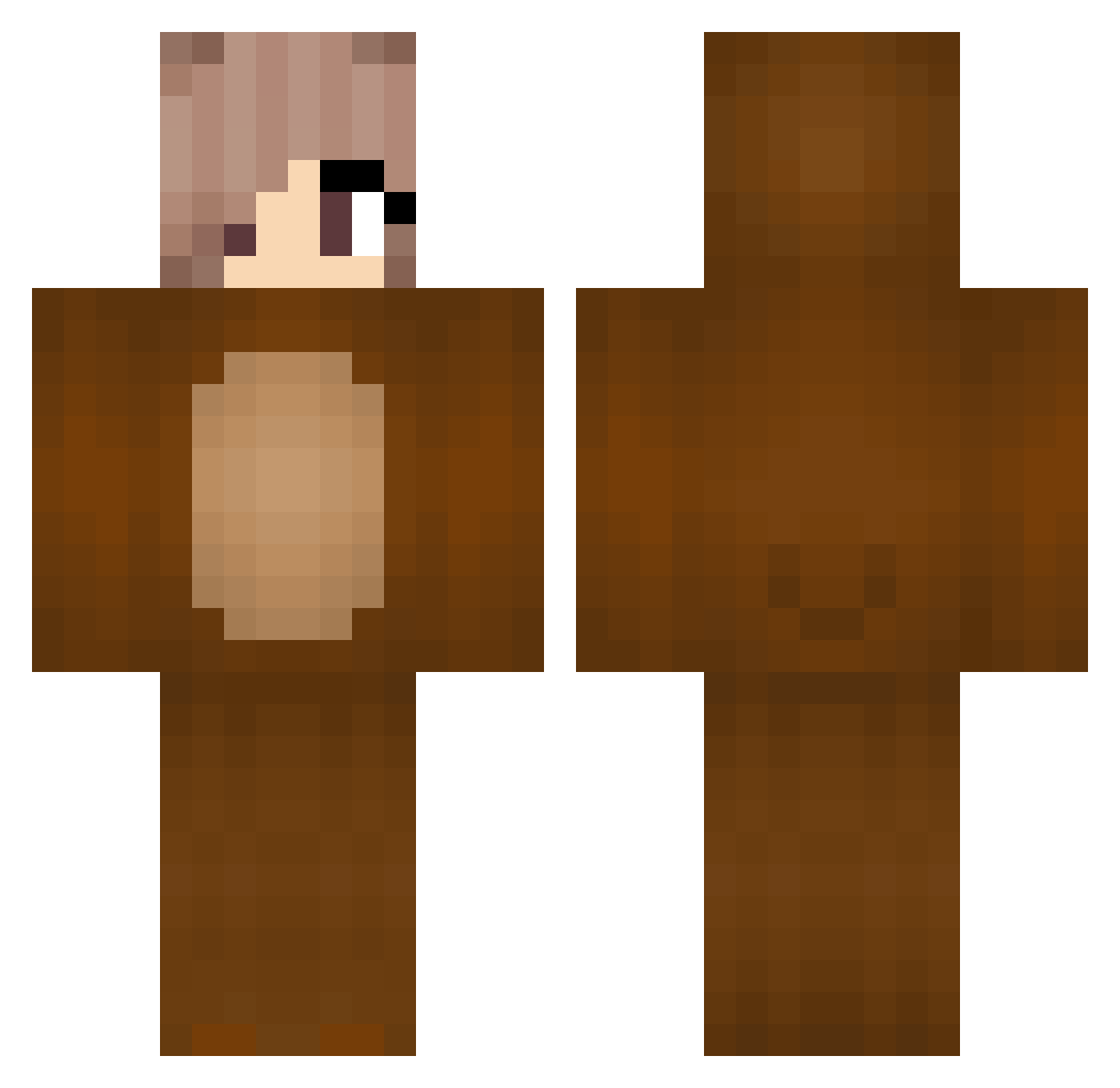Jenine Minecraft skin, front and back view