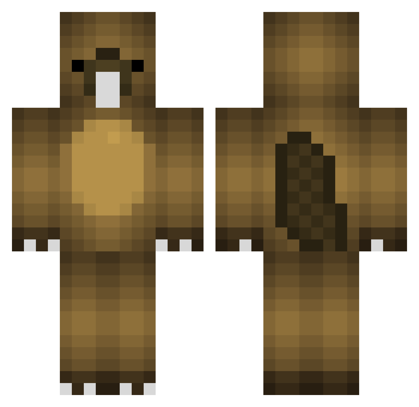 _SagittariusS Minecraft skin, front and back view