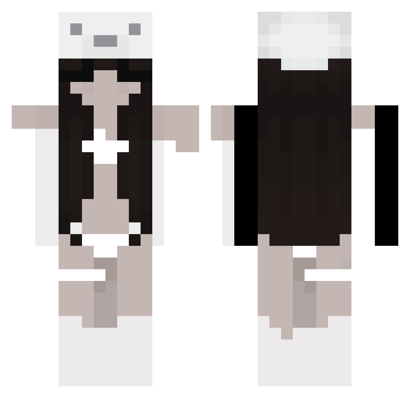 Alicja_13 Minecraft skin, front and back view