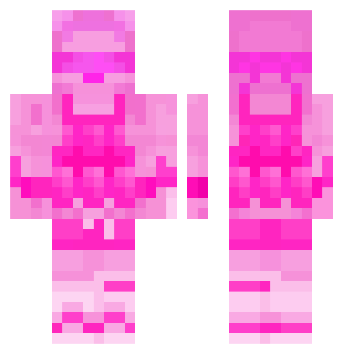 Fipooo Minecraft skin, front and back view