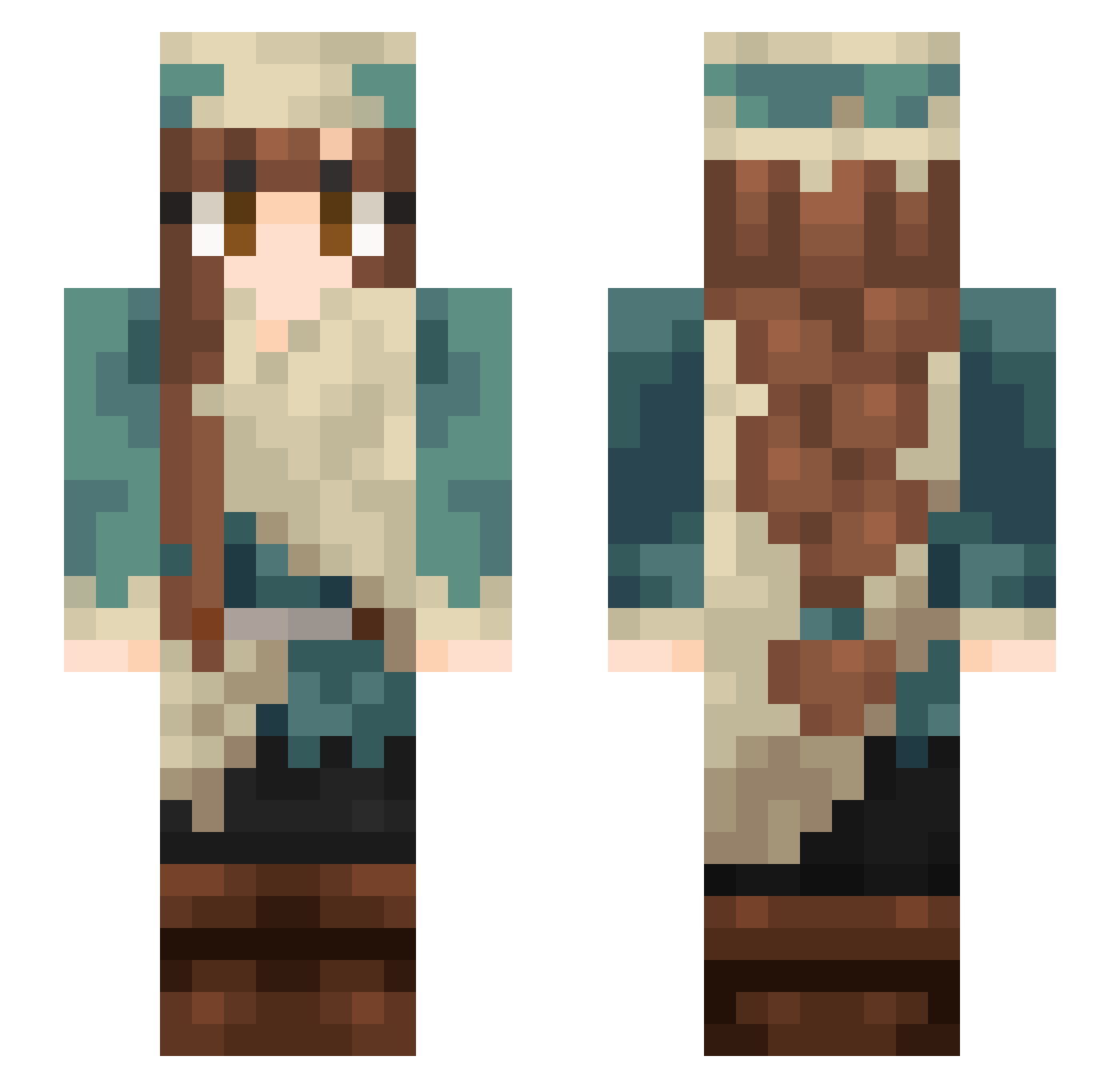 churulik Minecraft skin, front and back view