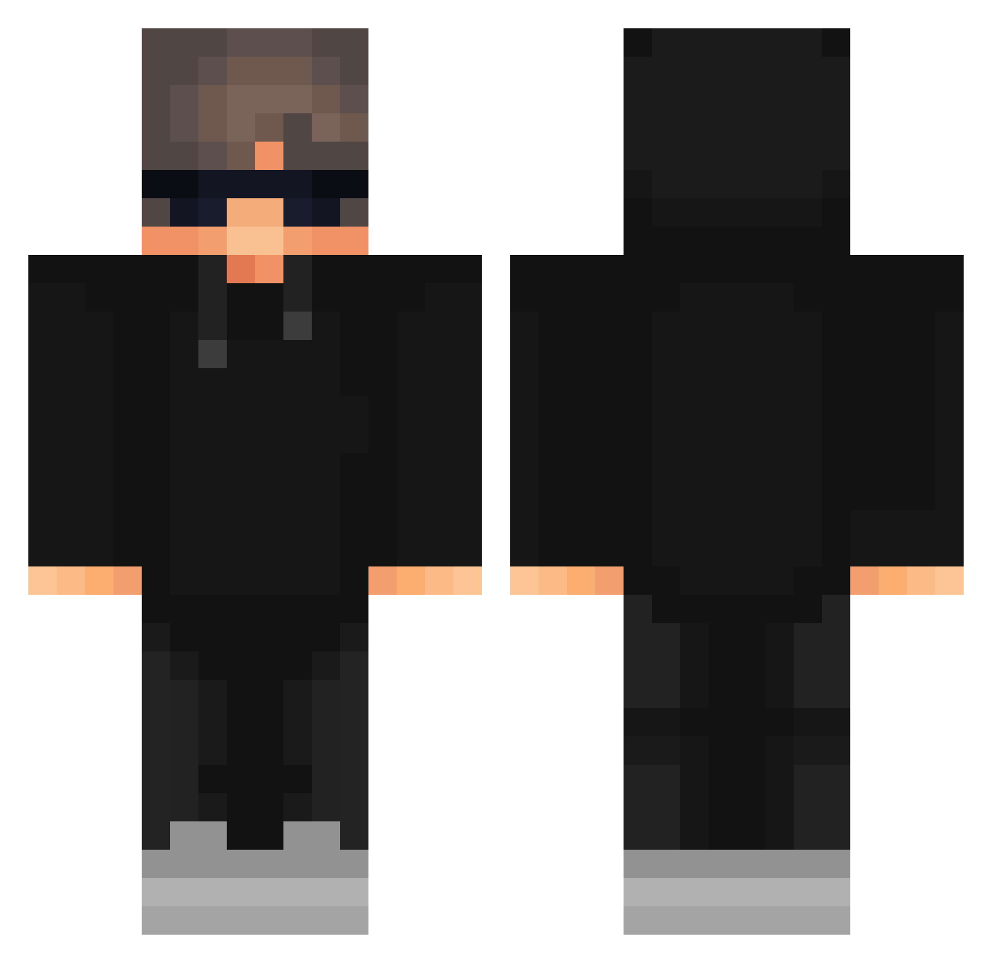 qkingyor13UwU Minecraft skin, front and back view