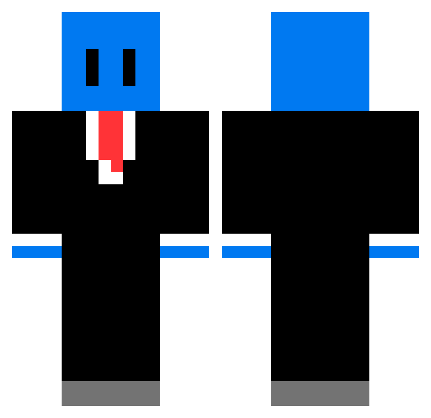SmallKaassouffle Minecraft skin, front and back view