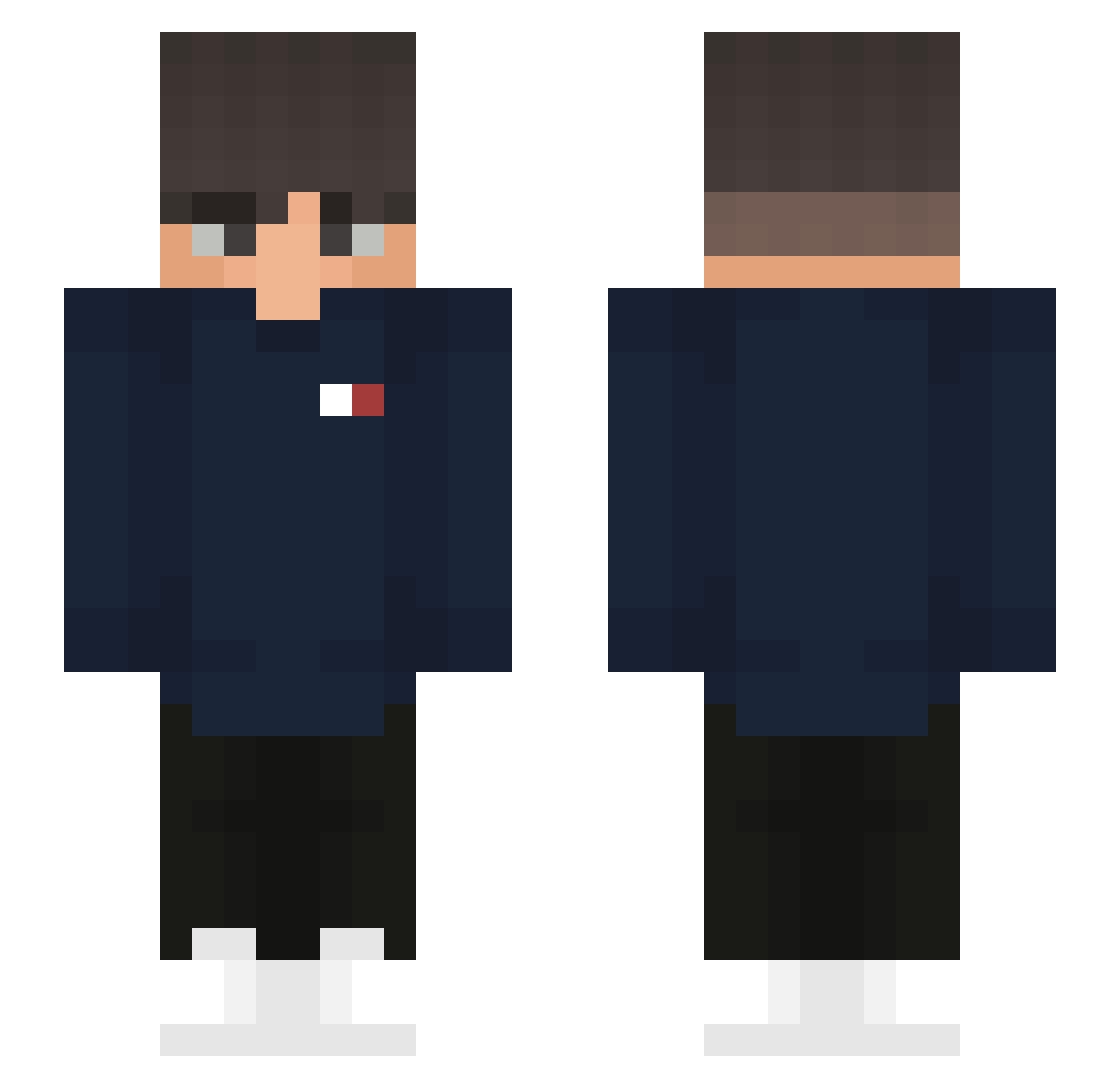 Streamsniper_777 Minecraft skin, front and back view