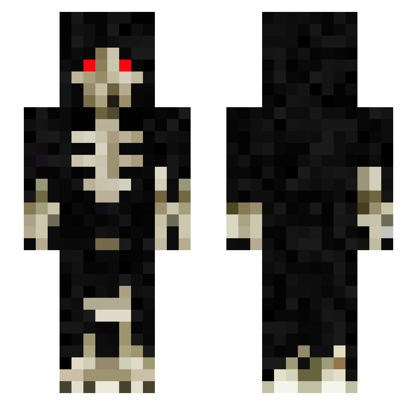 RIPbiker Minecraft skin, front and back view
