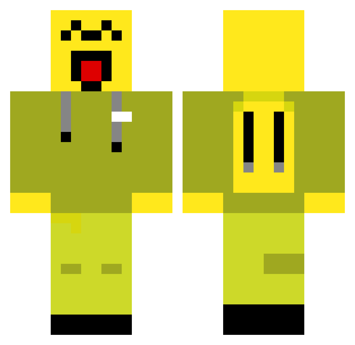 danisht Minecraft skin, front and back view