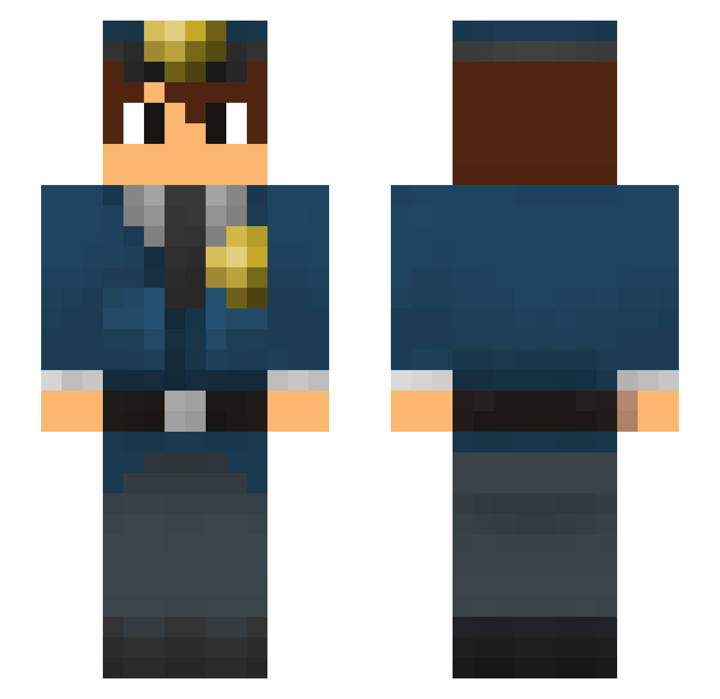 Mvtemvtik Minecraft skin, front and back view