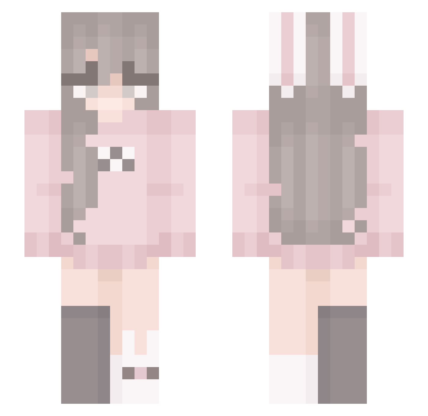 WindoWatcher454 Minecraft skin, front and back view