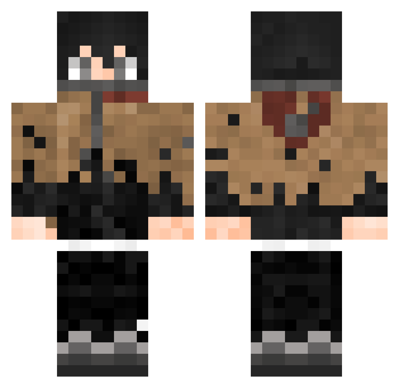 hibiscusberrytea Minecraft skin, front and back view