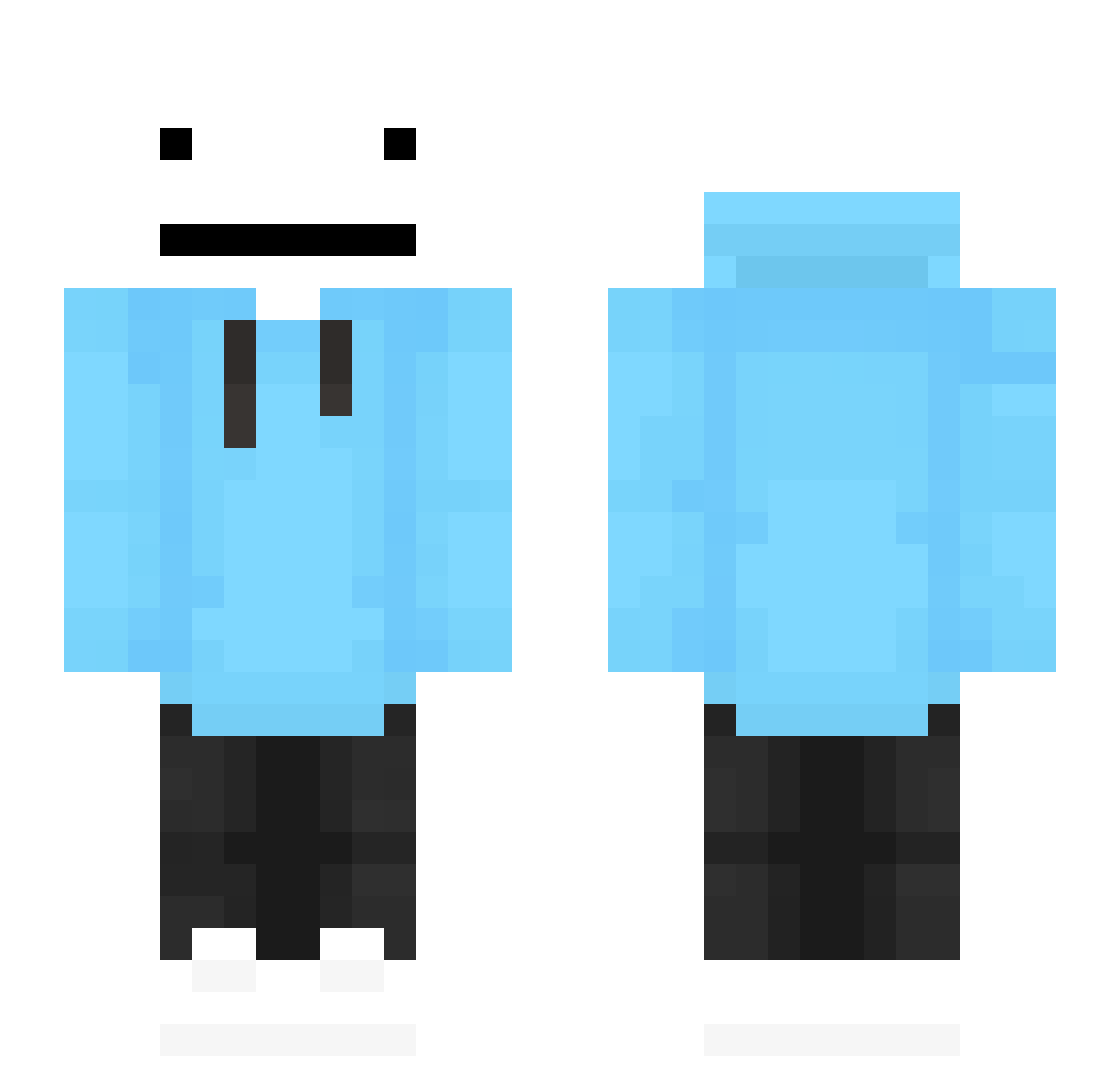 Smietanekk Minecraft skin, front and back view