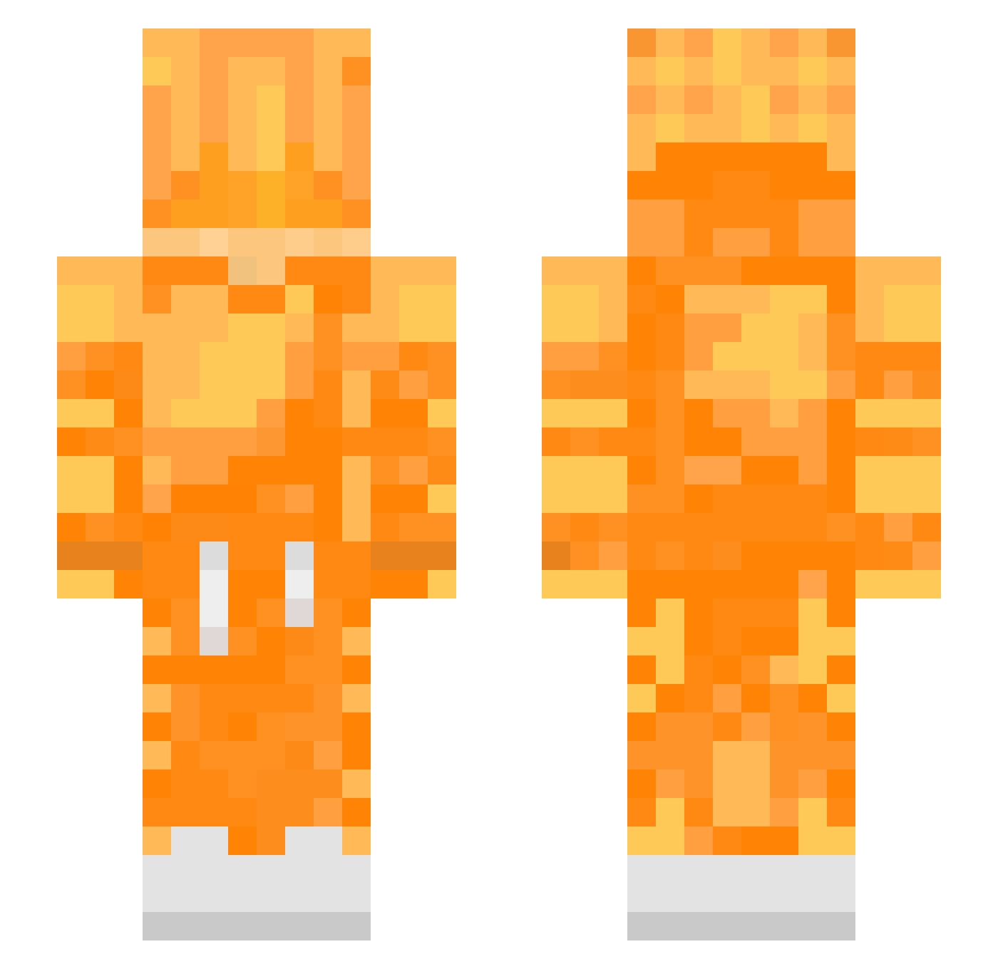 CritzRondi Minecraft skin, front and back view