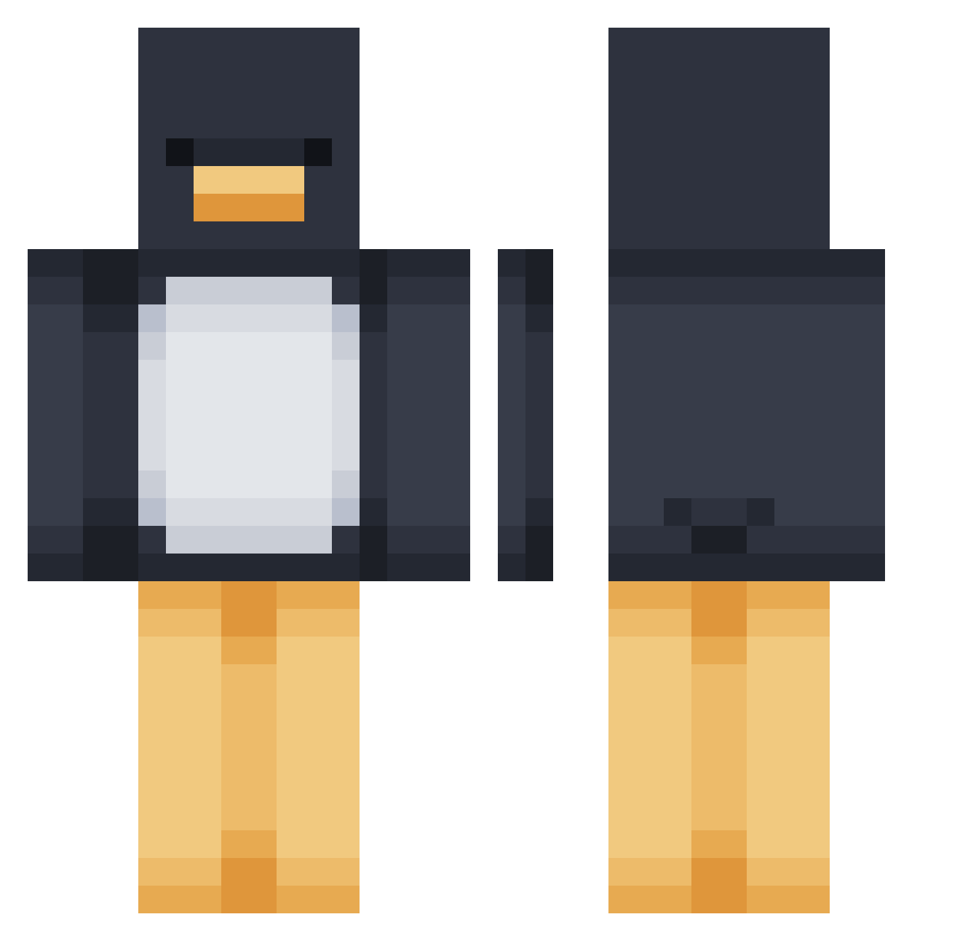 TheFellerSho Minecraft skin, front and back view