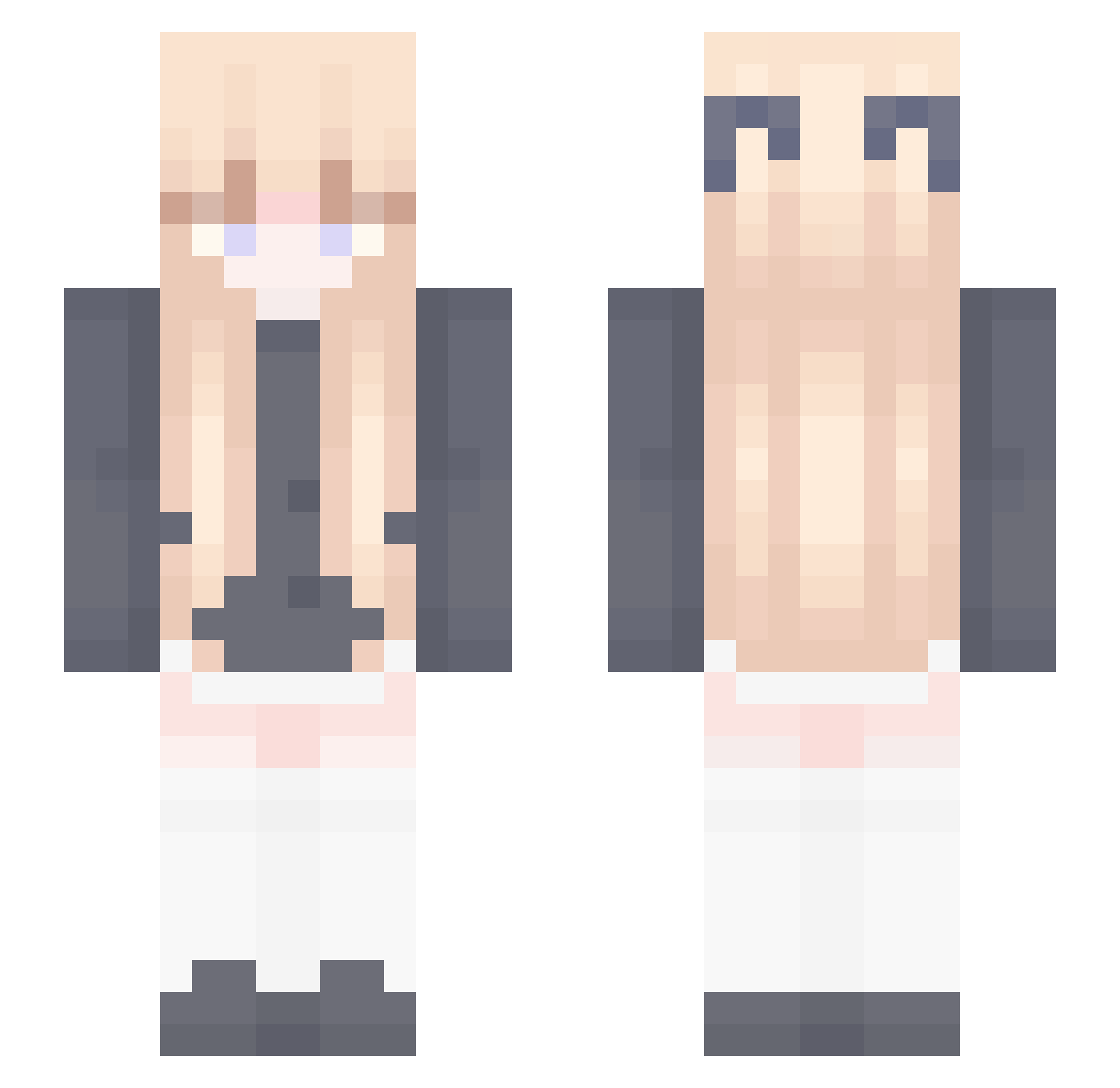 Sunberryy Minecraft skin, front and back view