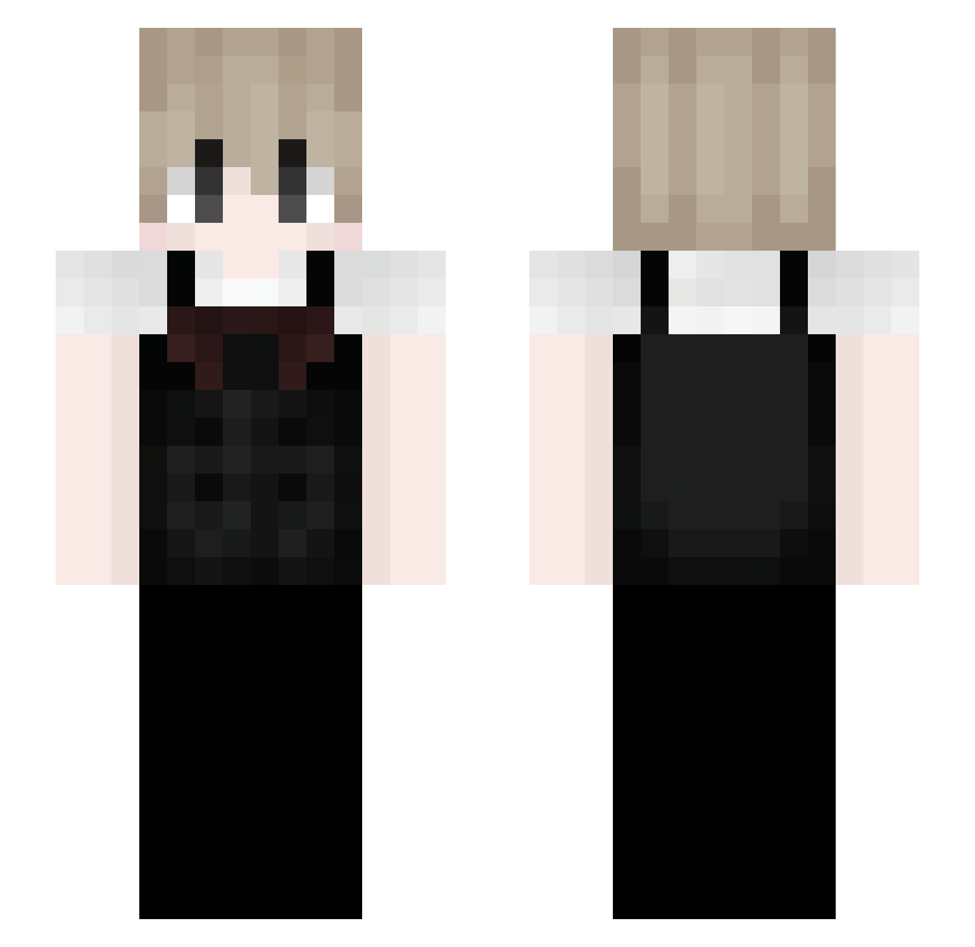 rxym Minecraft skin, front and back view