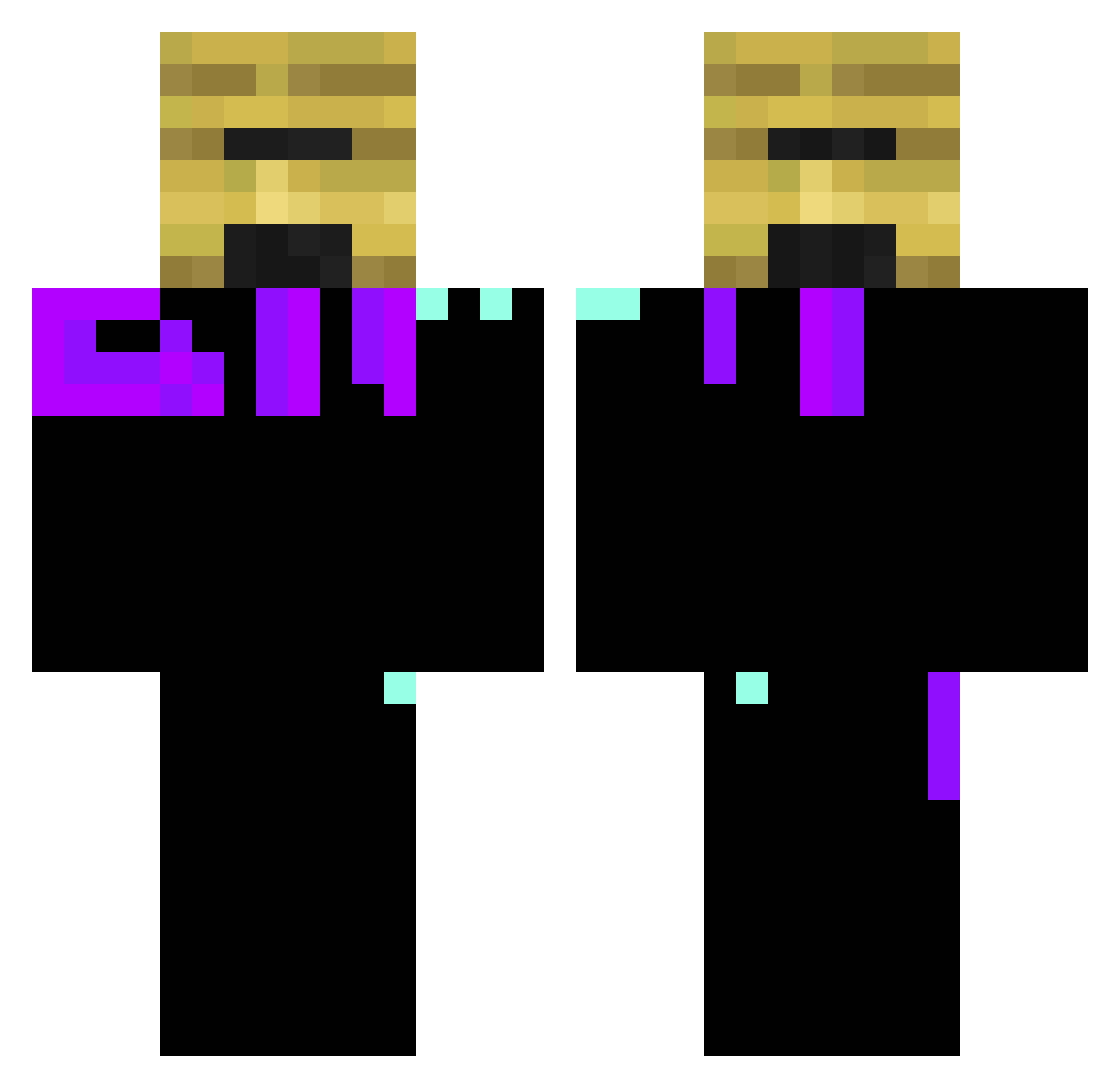 LamaTeppich9884 Minecraft skin, front and back view