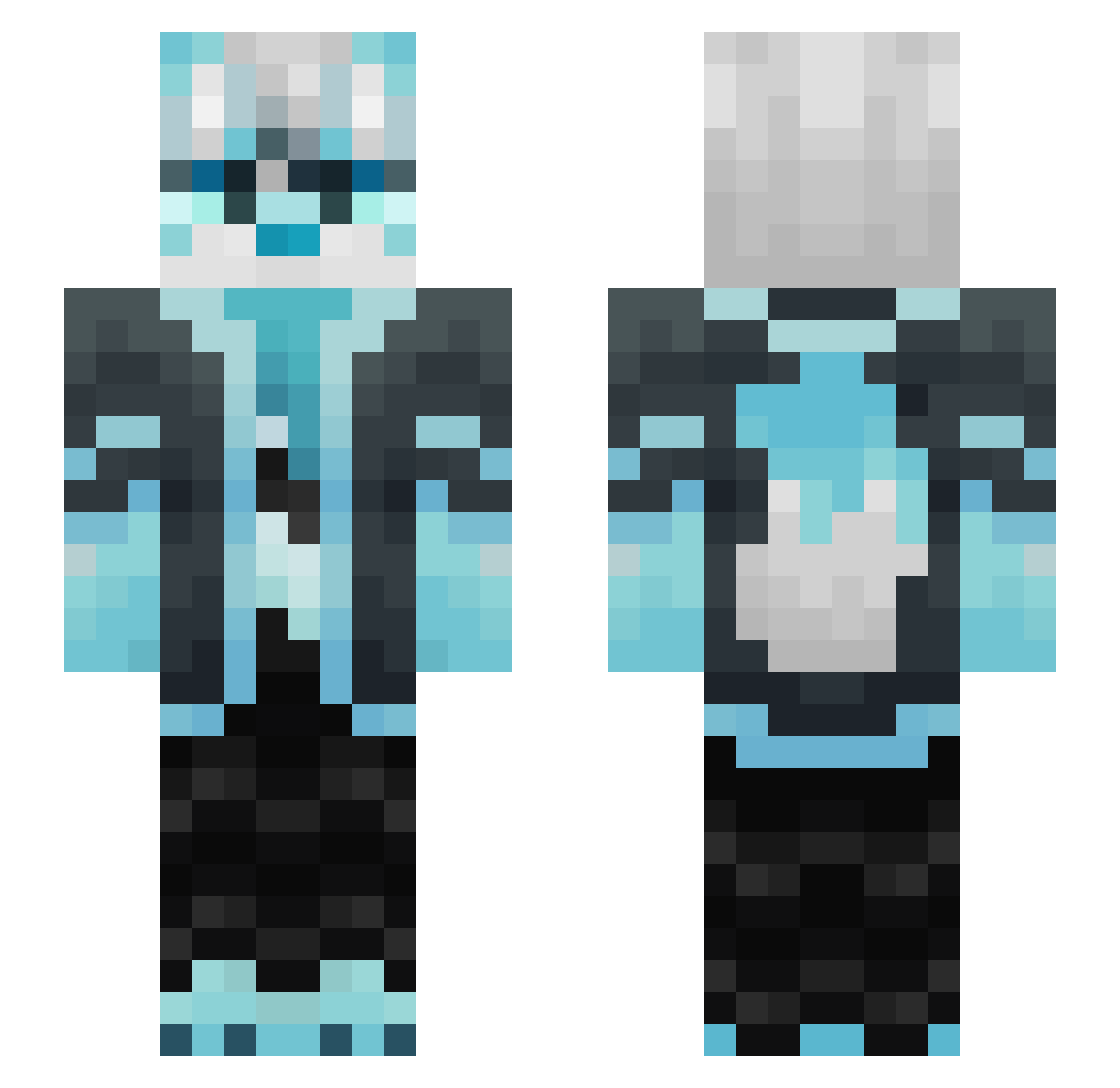Felyan_x3 Minecraft skin, front and back view