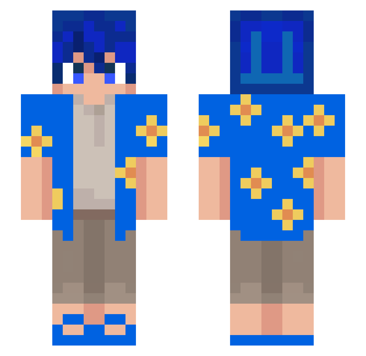 Serpent08 Minecraft skin, front and back view