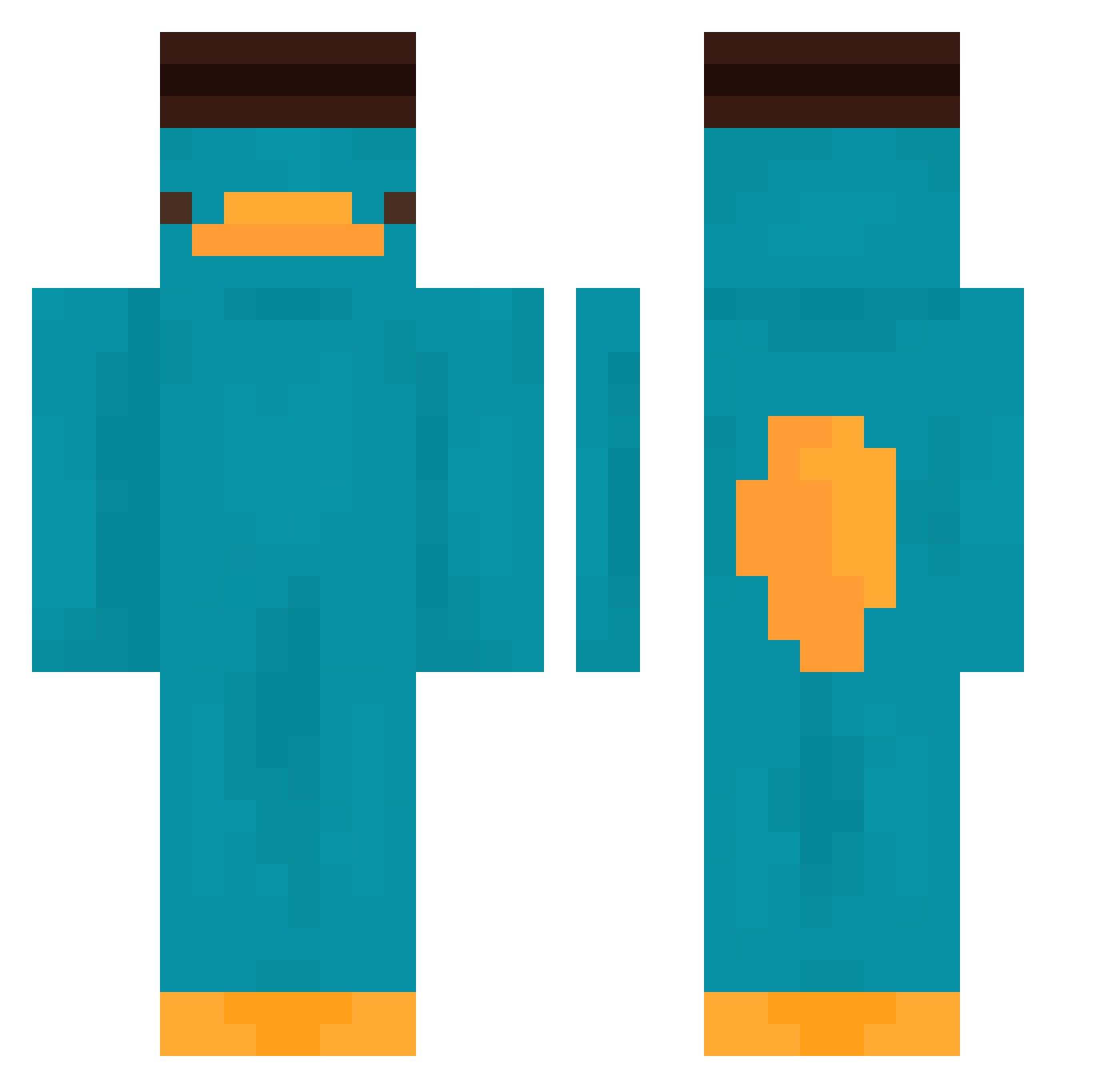zadrisco Minecraft skin, front and back view