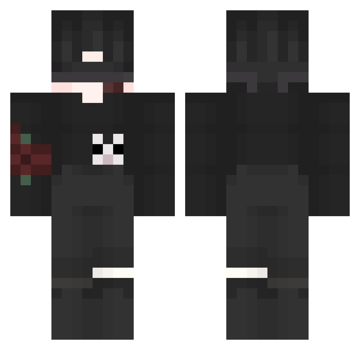 XardPro Minecraft skin, front and back view
