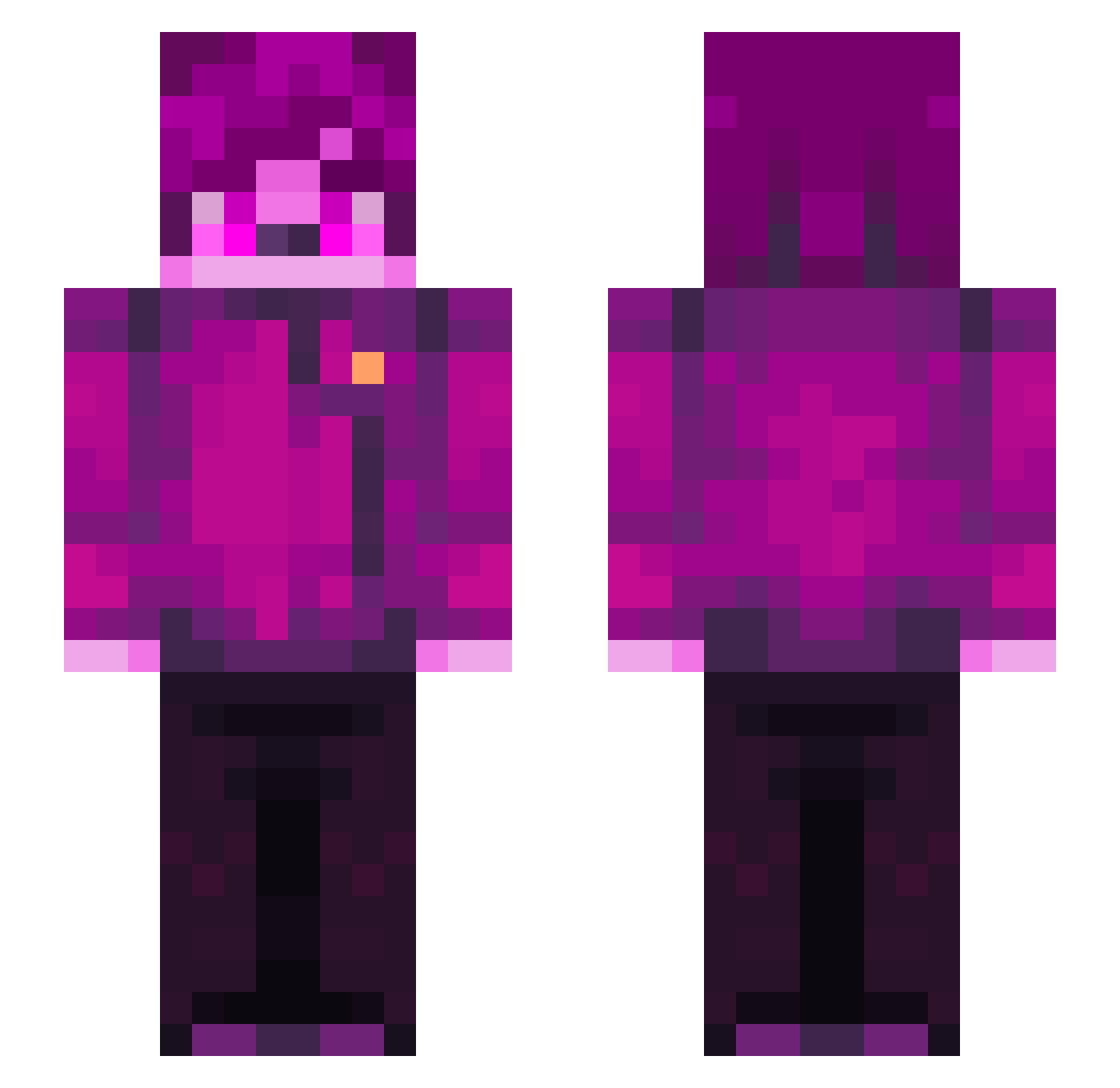 Franklinho Minecraft skin, front and back view