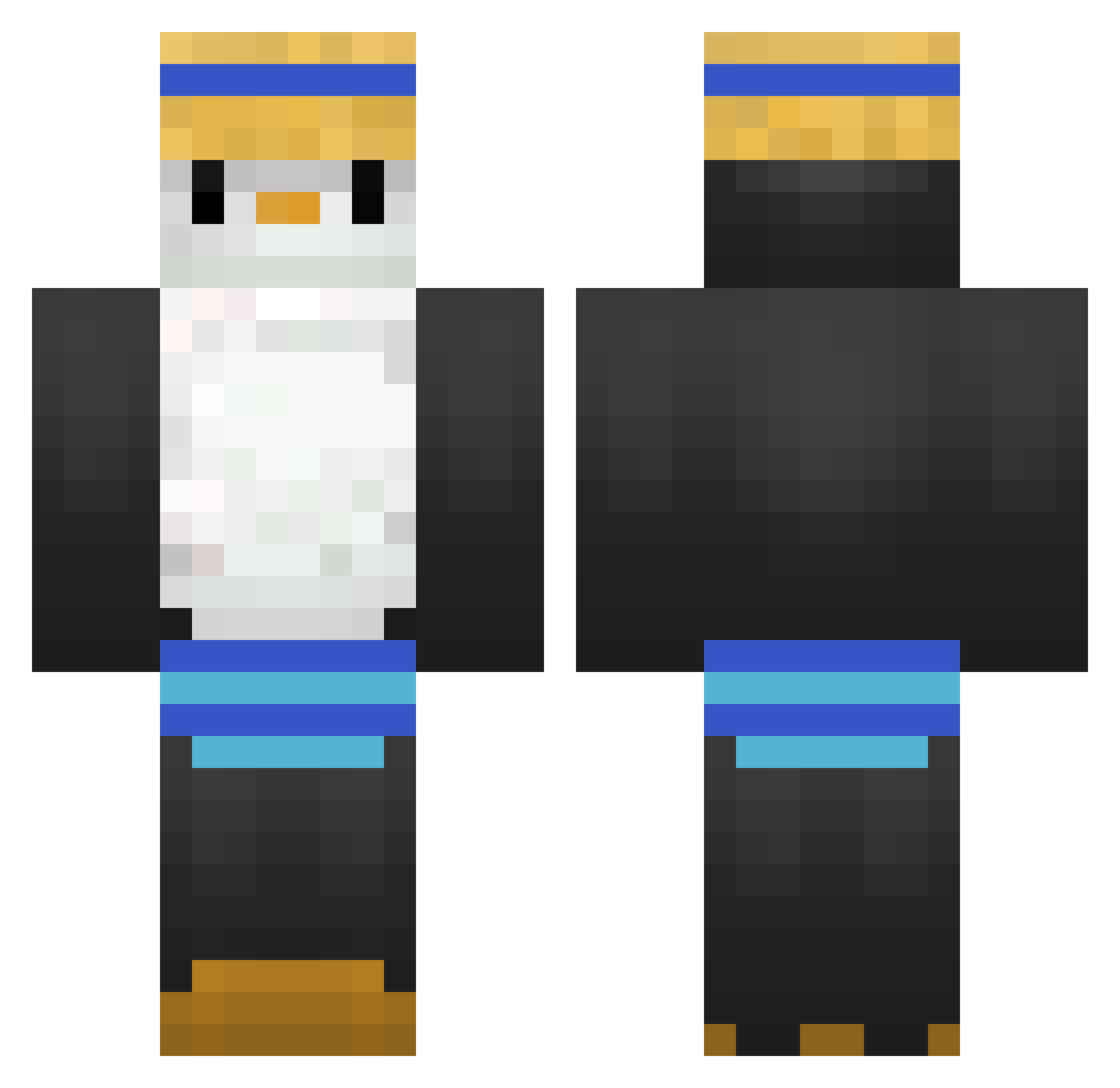 TentopMateus Minecraft skin, front and back view