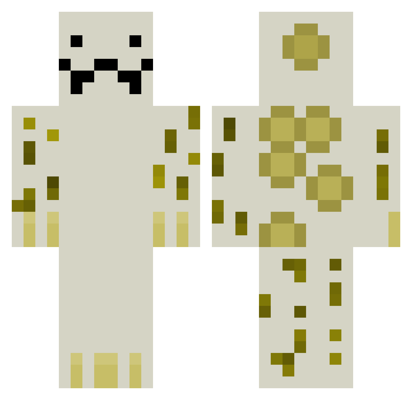 cloutscout69 Minecraft skin, front and back view