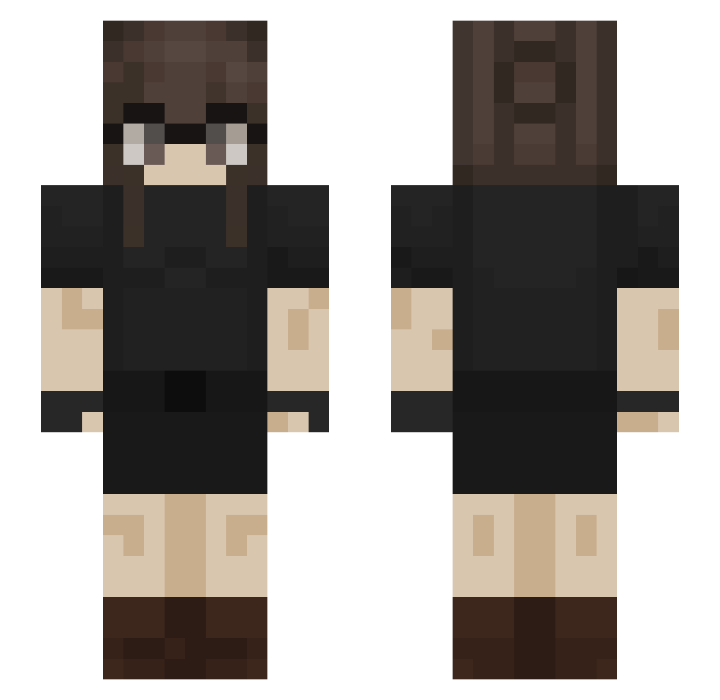 Wither_IV Minecraft skin, front and back view