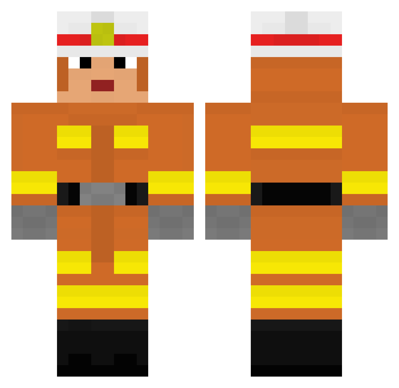 KOMEI3 Minecraft skin, front and back view