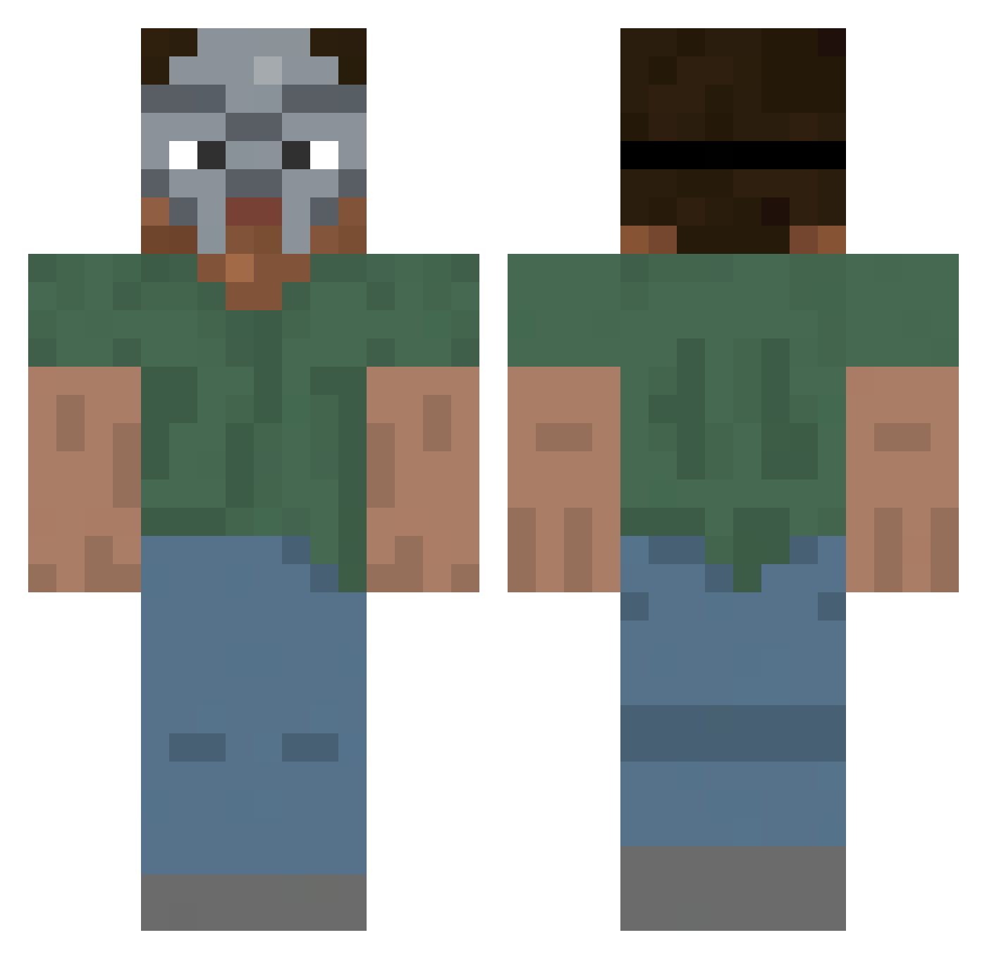 SamsGoods Minecraft skin, front and back view