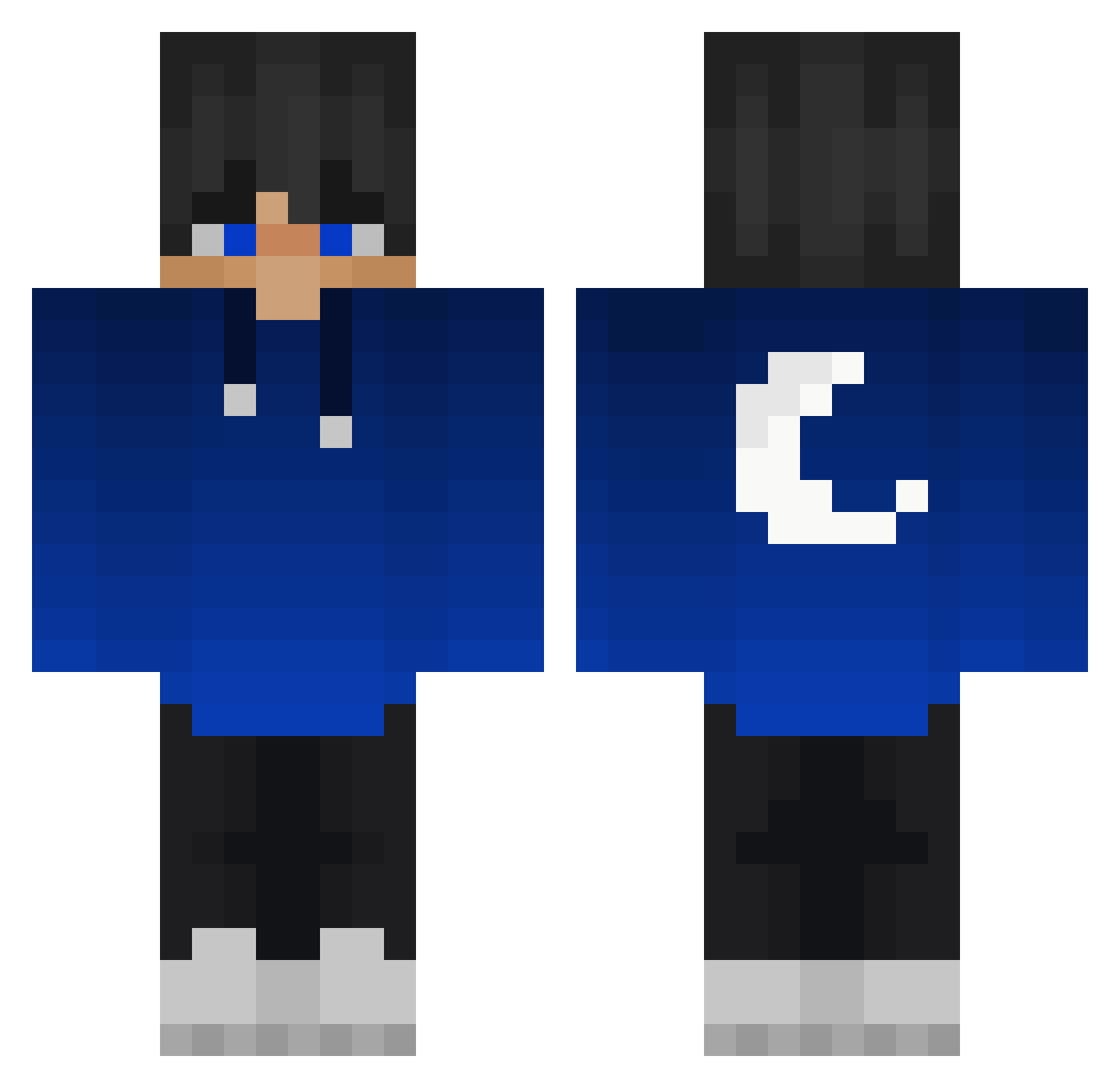 zelek2703 Minecraft skin, front and back view