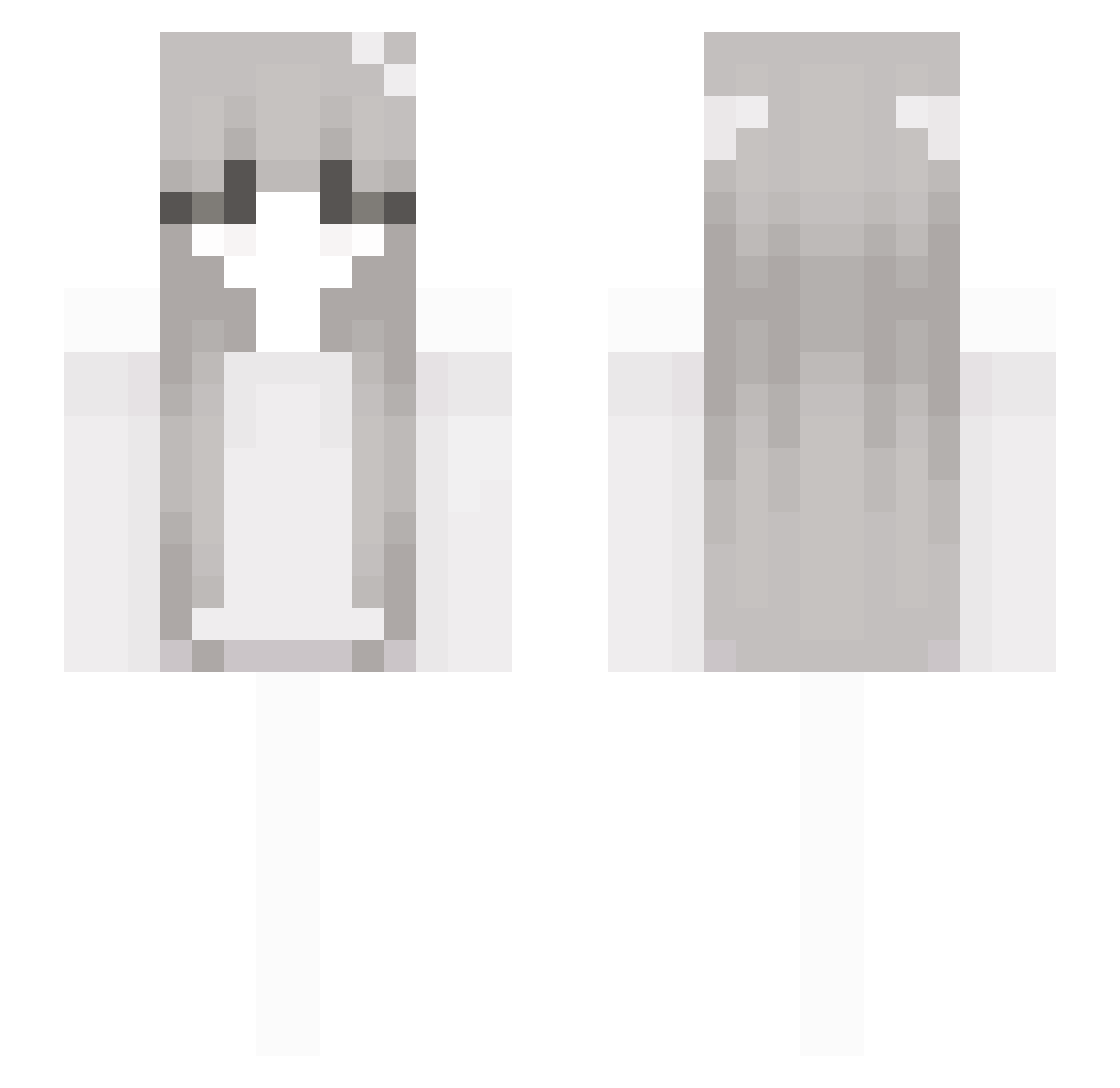 Smallness Minecraft skin, front and back view