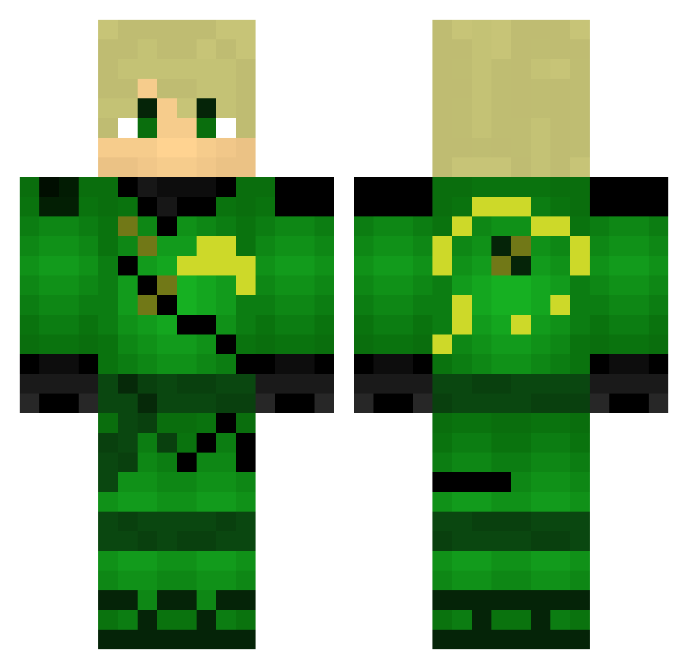 CatWoman_Stalker Minecraft skin, front and back view
