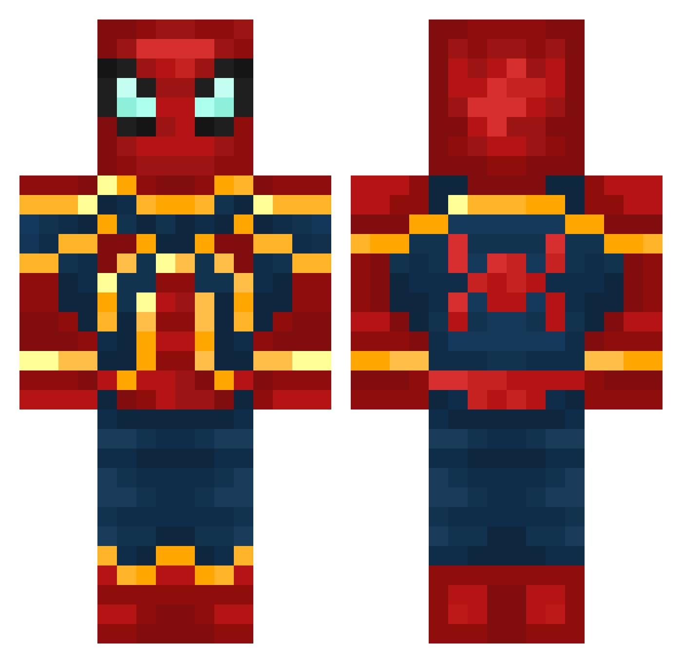 Nico217210 Minecraft skin, front and back view