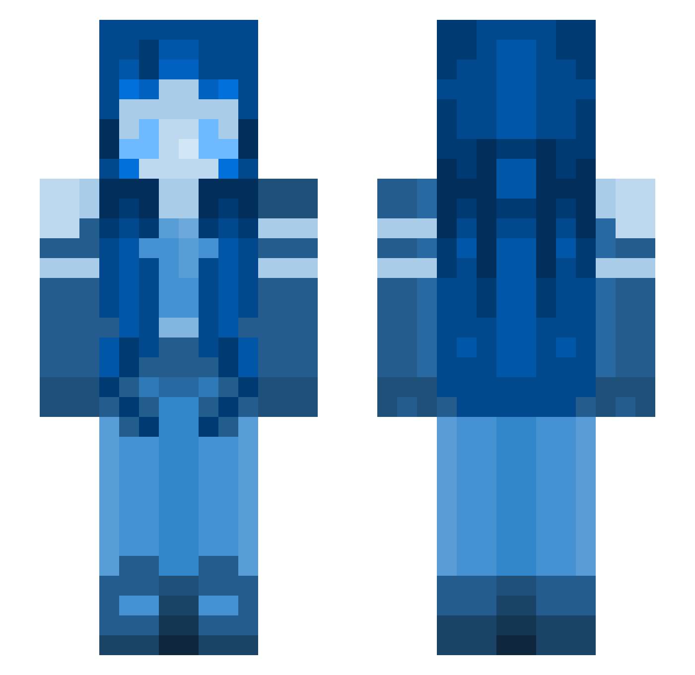 Kongslet Minecraft skin, front and back view