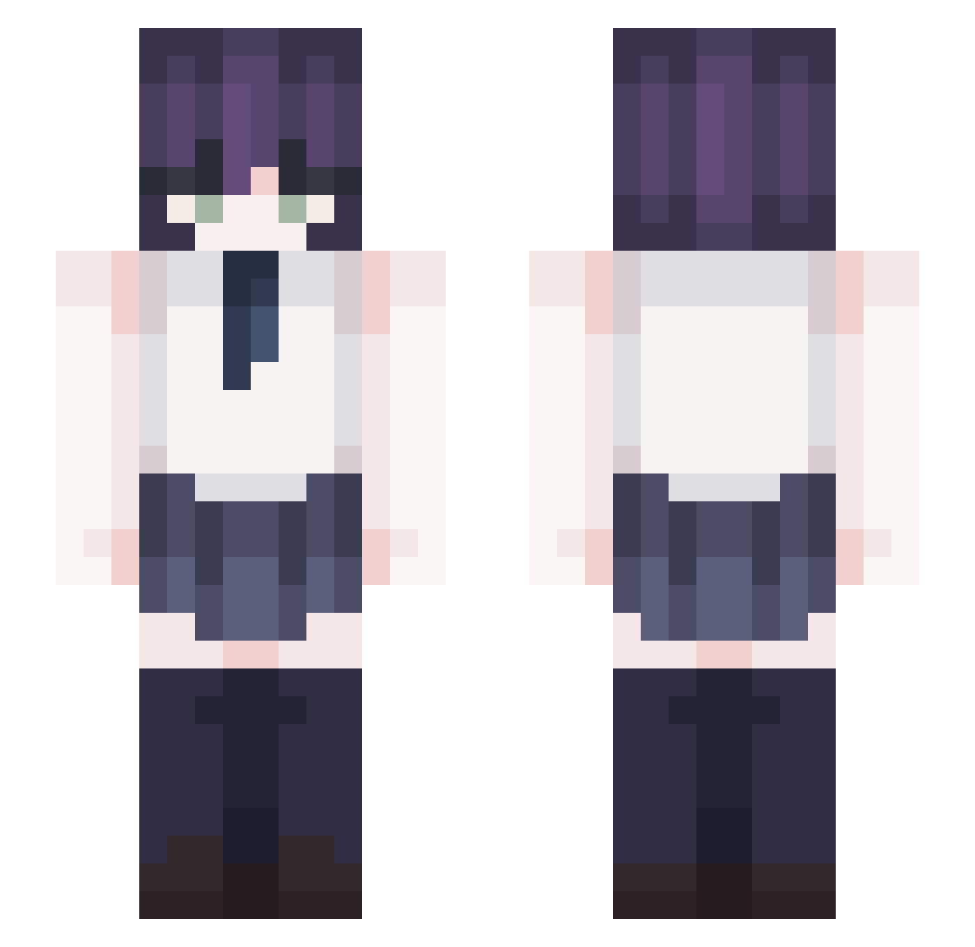 AnilSinclair Minecraft skin, front and back view