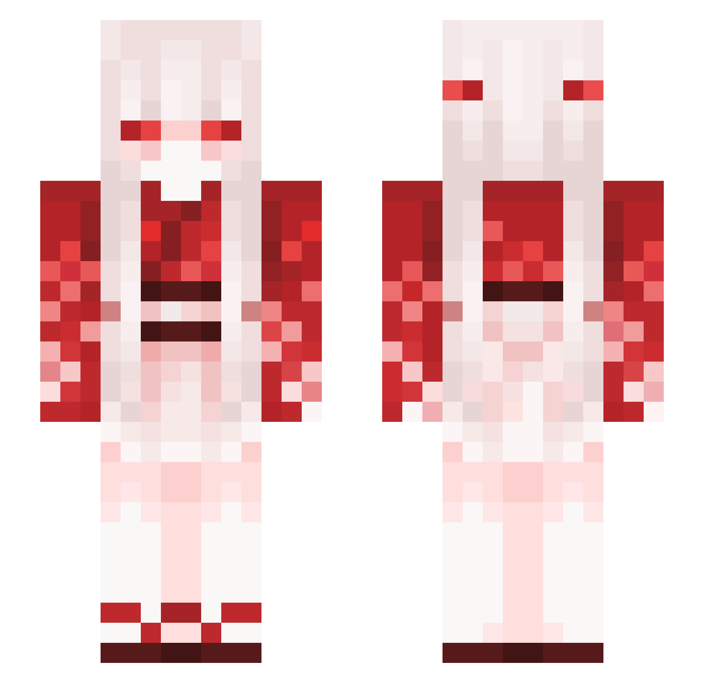 Huang0817 Minecraft skin, front and back view
